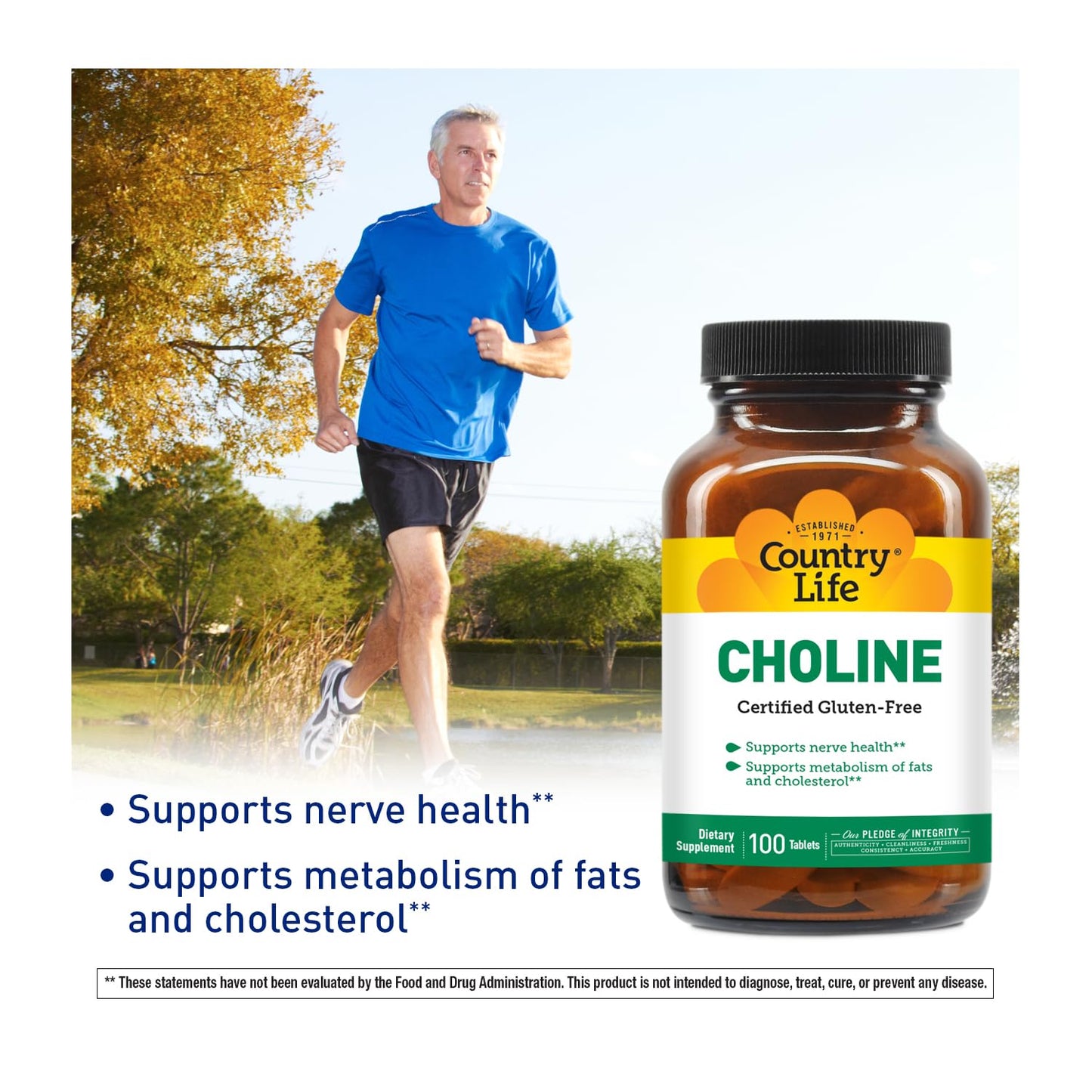 Country Life Choline 266mg Tablet, 100 Tablets