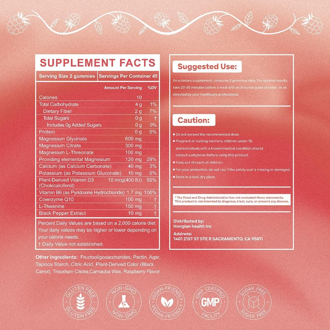 Jajehalo Magnesium Glycinate Gummies 90 Count