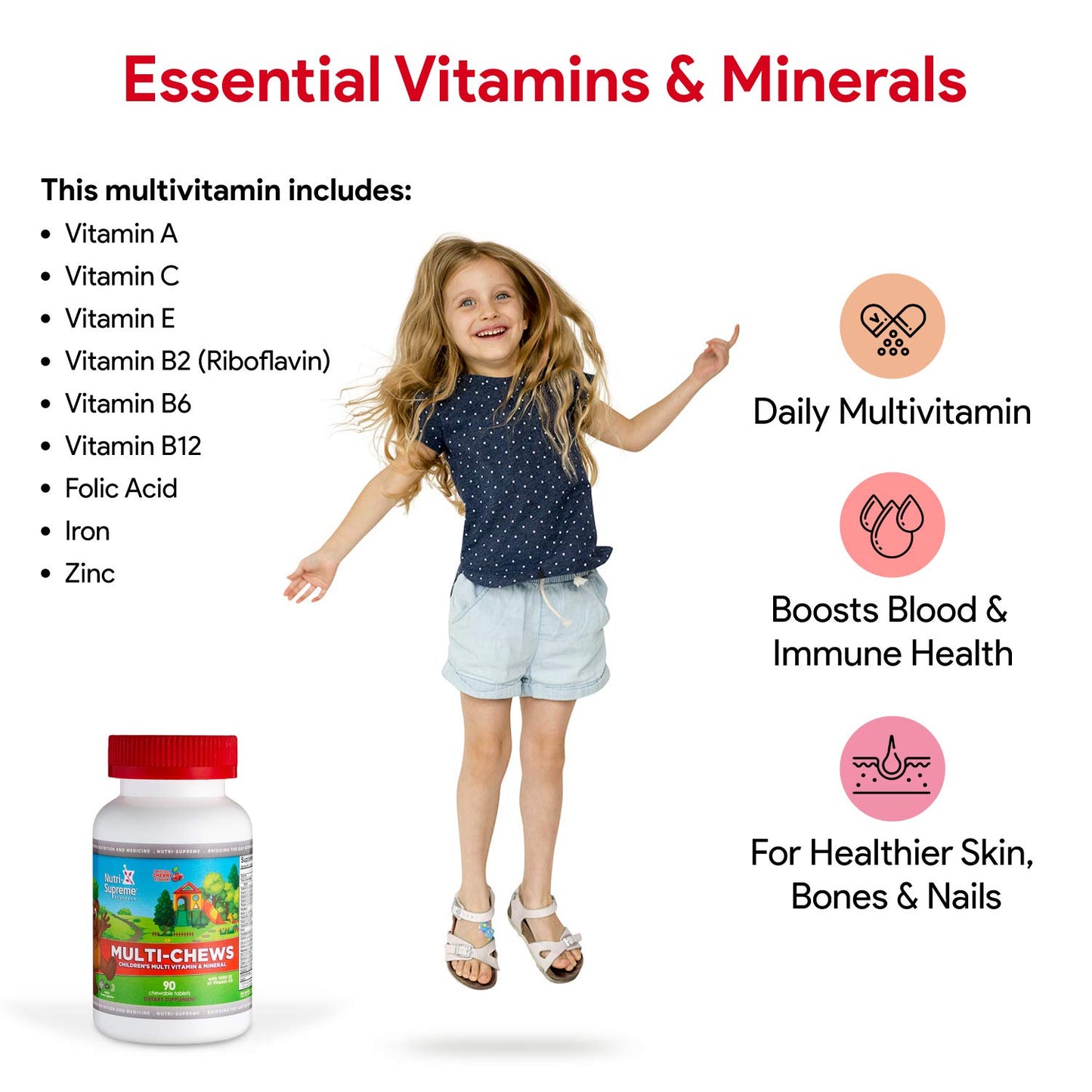 NUTRI-SUPREME RESEARCH Delicious Kids Multivitamin Gummy 90