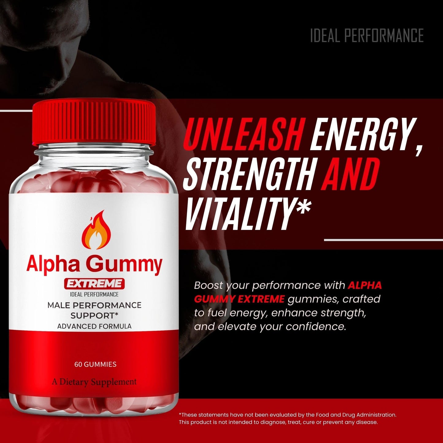 IDEAL PERFORMANCE AlphaGummies Extreme for Men 160 Gummies
