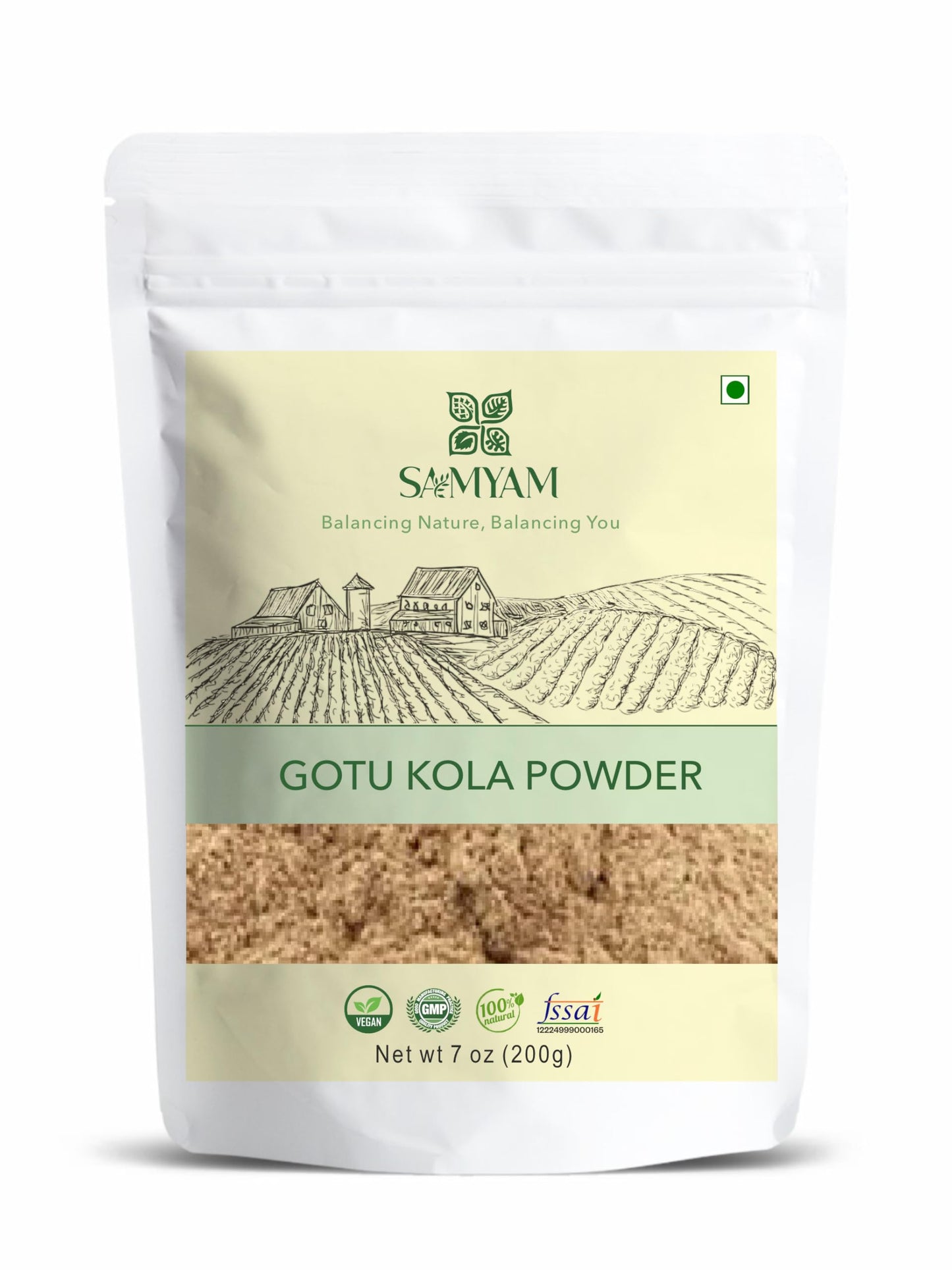SAMYAM Gotu Kola Powder (Centella asiatica) 200 g Pack