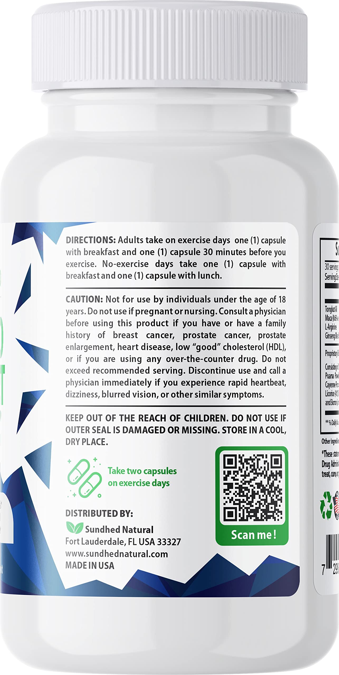 Sundhed Natural Testo Boost Max - Natural Stamina Booster for Men – Fortified Natural Energy, Stamina, and Strength Booster Capsules 60