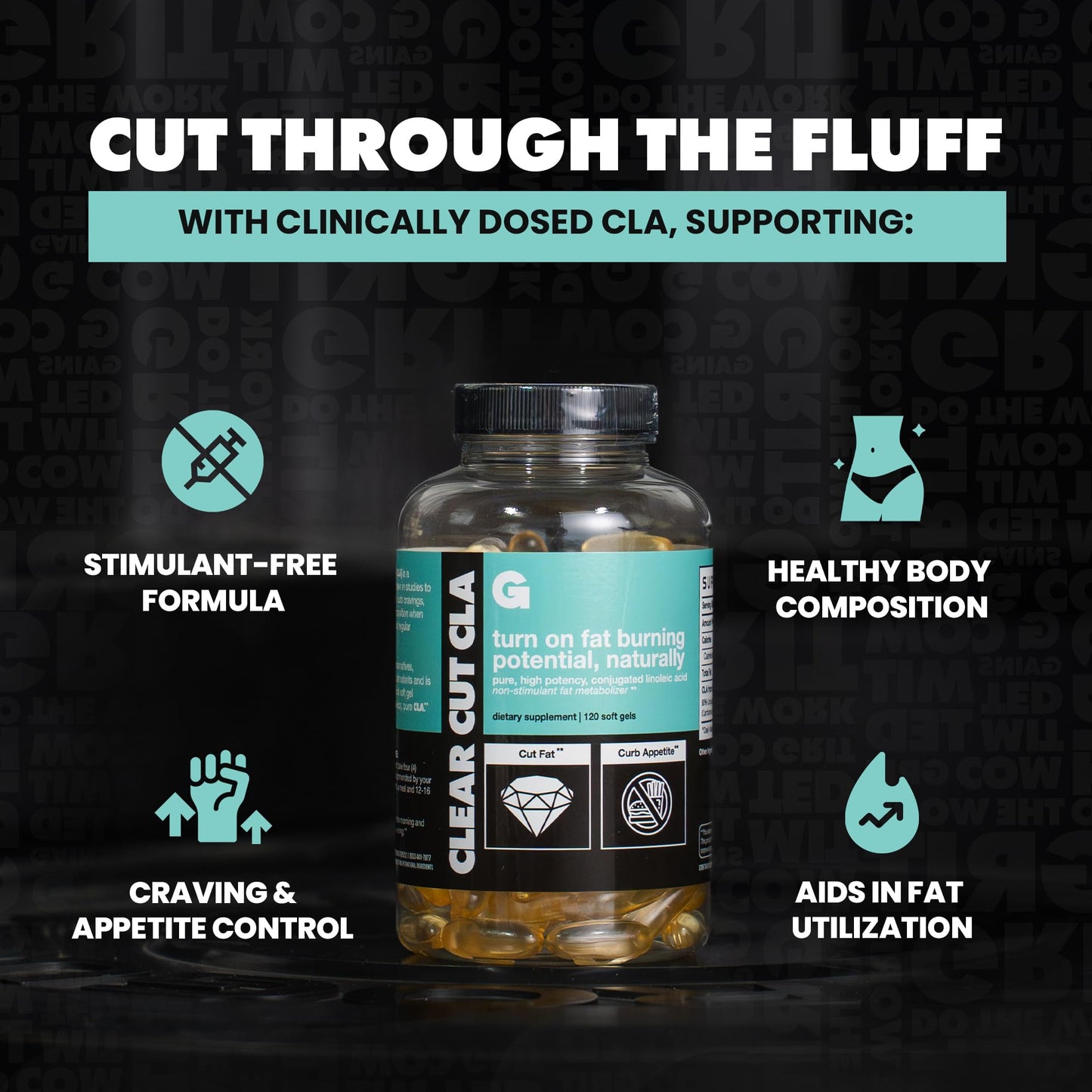 Gains in Bulk Clear Cut CLA Softgels 120 Count