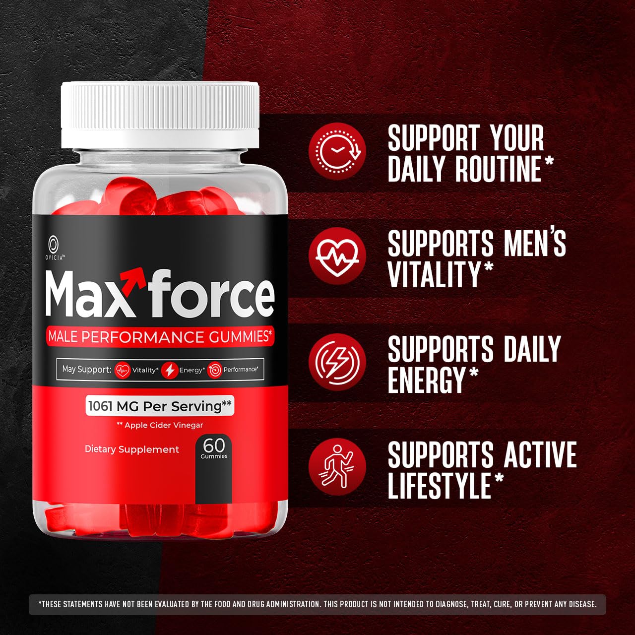 OVICIA Max Force Gummies 180 Gummies