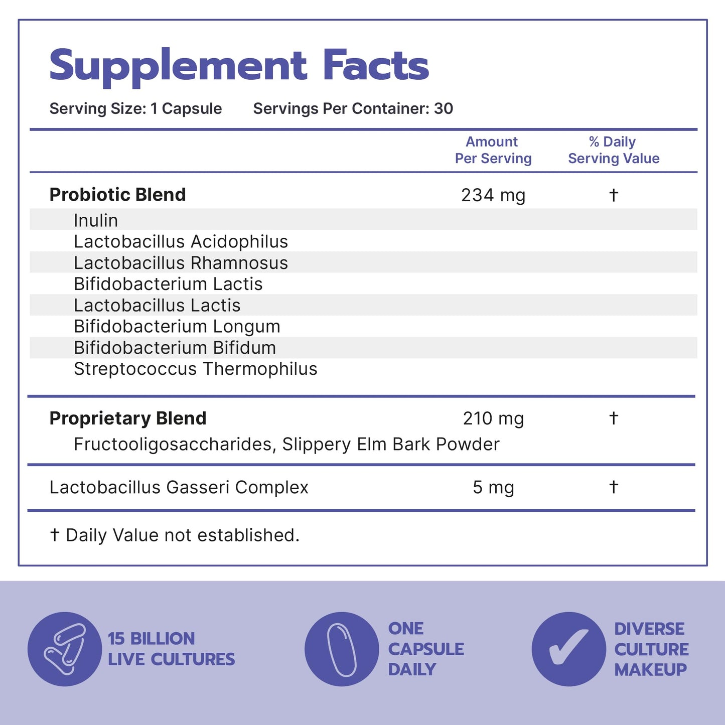 Bari Life Probiotic Supplement, Post-Op Bariatric Probiotics for Digestive Health, Capsule, 1 Count