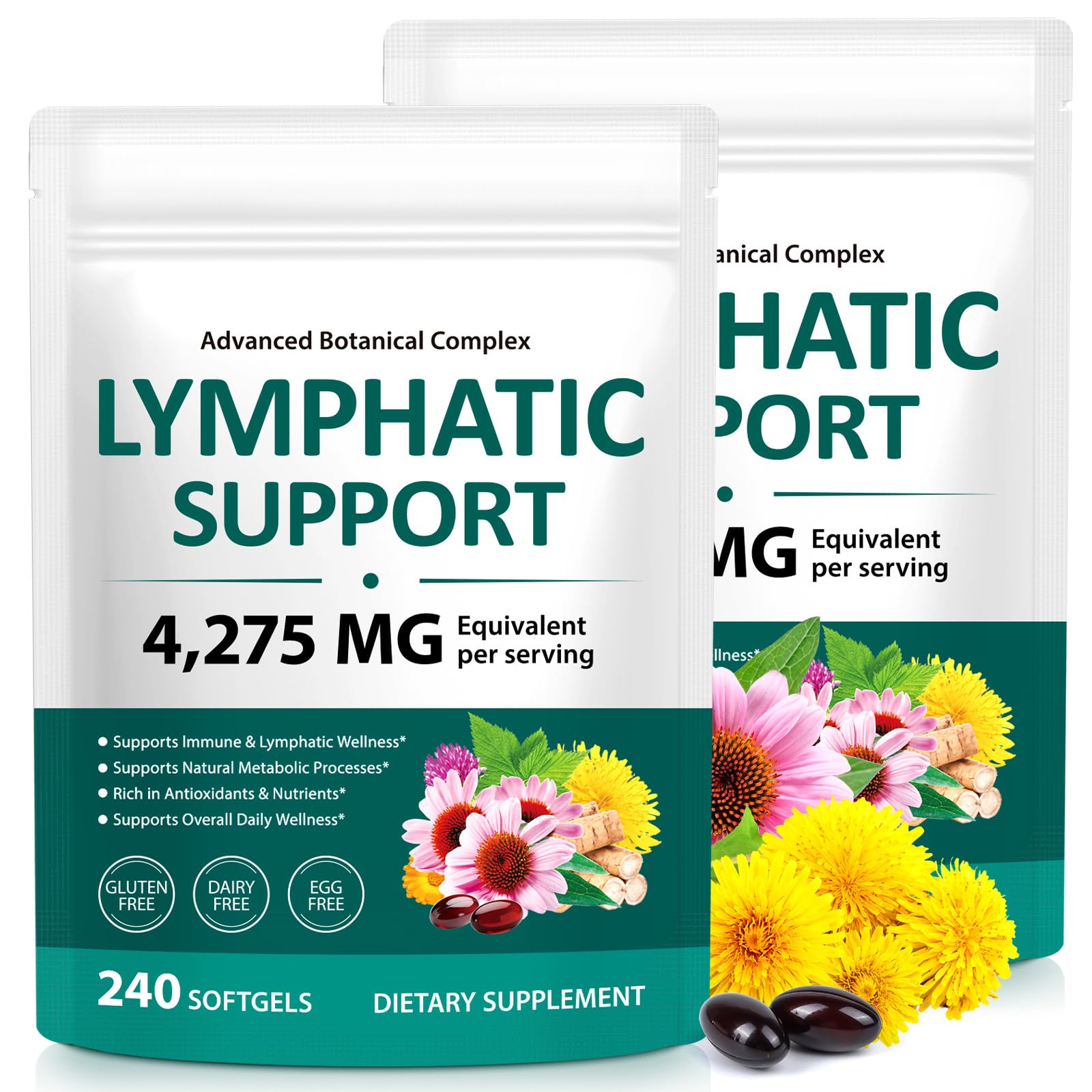 VOGSIG Lymphatic Drainage Supplements Softgels 480 Count