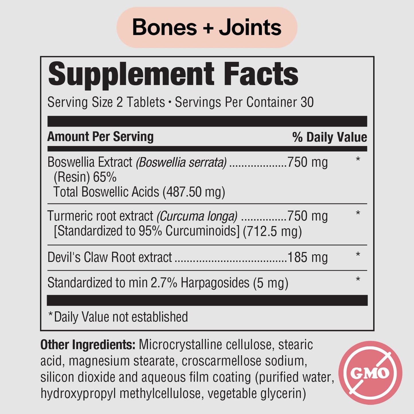PureFormulas Boswellia Turmeric Supplements for Joint Health & Immune Support, 120 Tablets