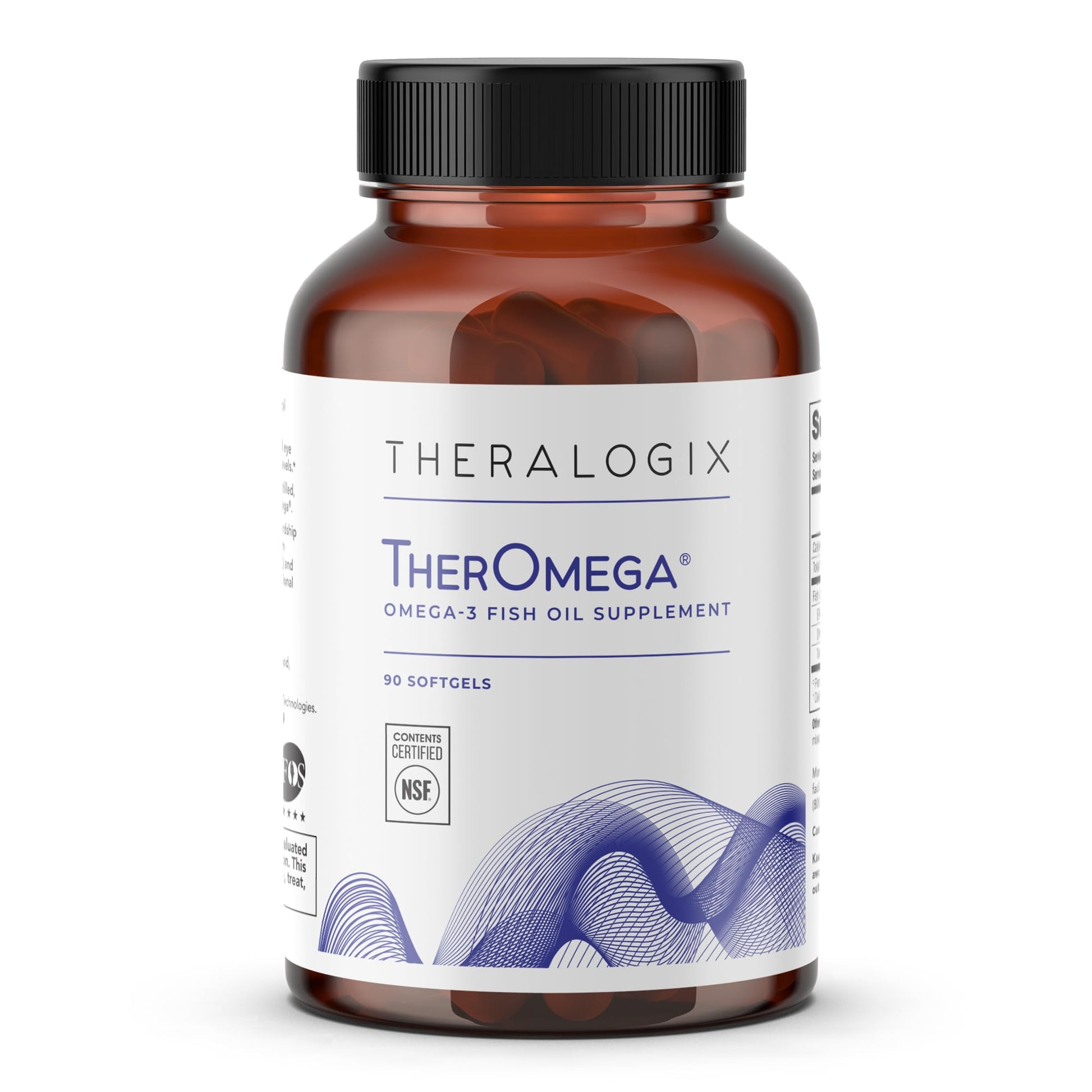 Theralogix TherOmega Omega-3 Fish Oil Supplement Softgels 90 Count