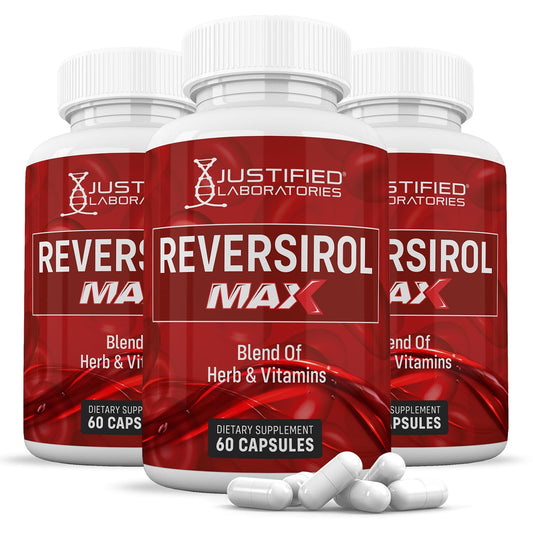 Justified Laboratories Reversirol Max 1295MG Formula Supplement Capsules 60