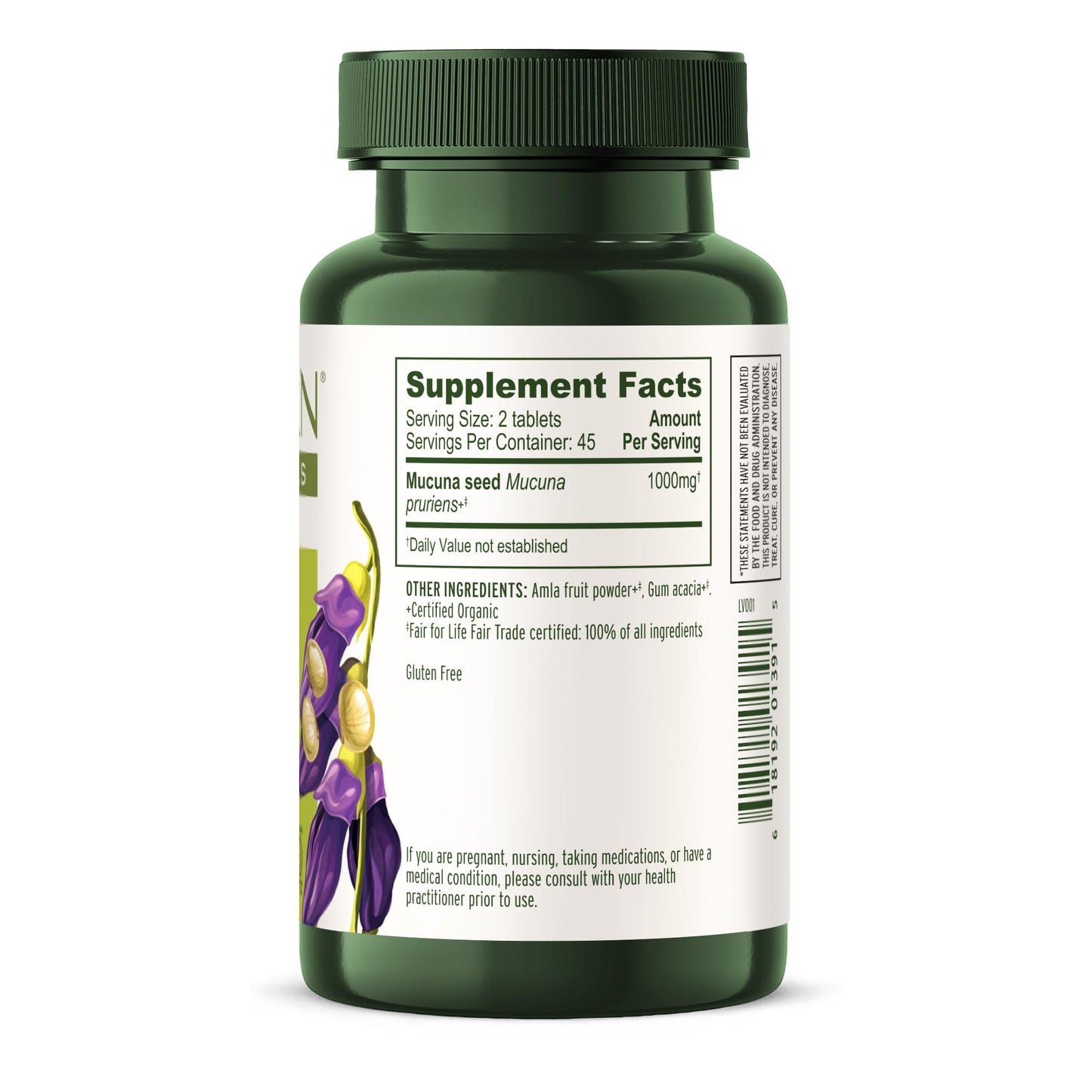 Banyan Botanicals Organic Mucuna Pruriens Tablet, 90 Tablets