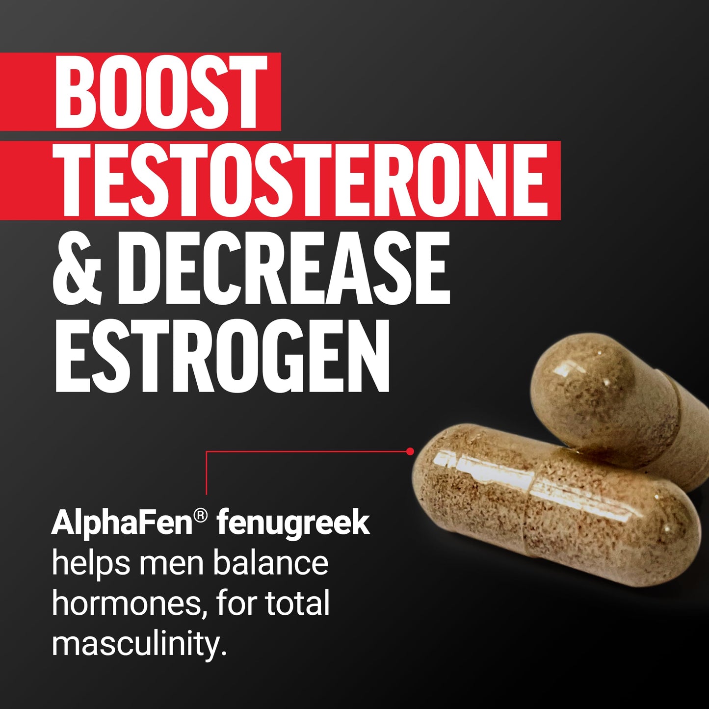 Force Factor Alpha King Immortal Total Hormone Support Testosterone Booster for Men with Fenugreek Seed, 180 Capsules