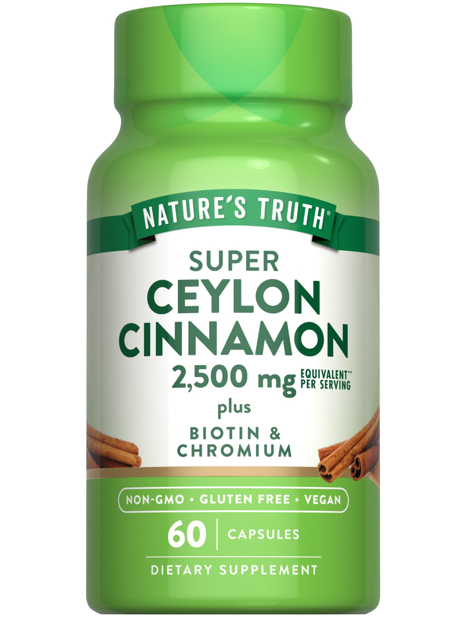 Nature's Truth Ceylon Cinnamon Capsules, 60 Count