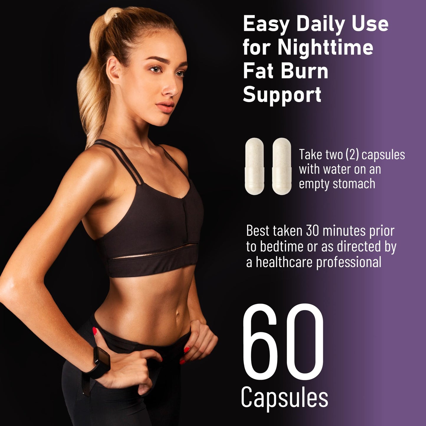 KetoZest Night Time Fat Burner for Weight Loss - Metabolism Booster Nighttime Belly Fat Burn & Natural Appetite Suppressant Supplement for Men Women - Relaxation Weight Control Support Capsule 60