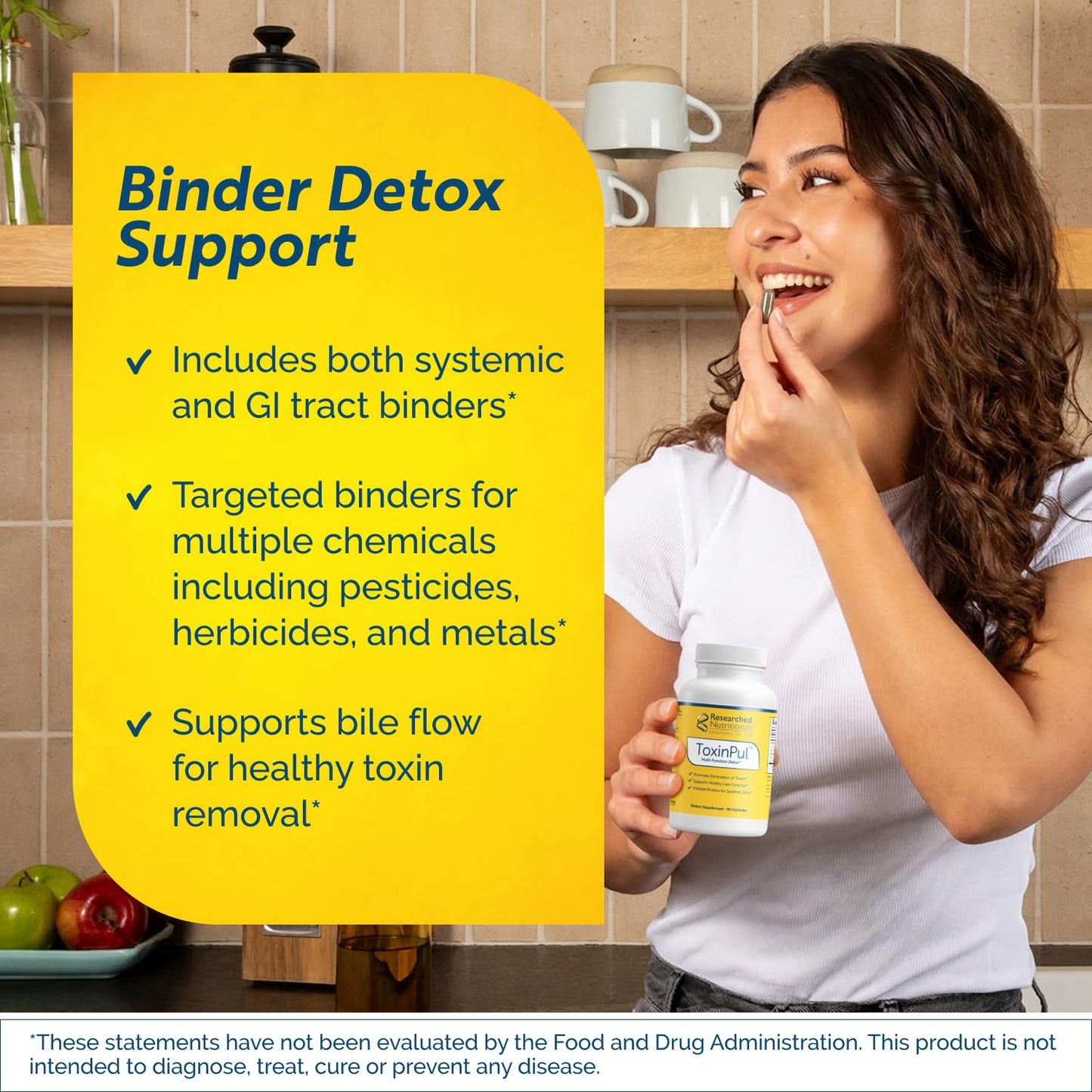 Researched Nutritionals ToxinPul Kidney & Liver Cleanse Detox & Repair Multi-Binder Formula with Humic Acid, Chlorella & Quercetin for Heavy Metals, Glyphosate & Toxin Removal, 90 Capsules