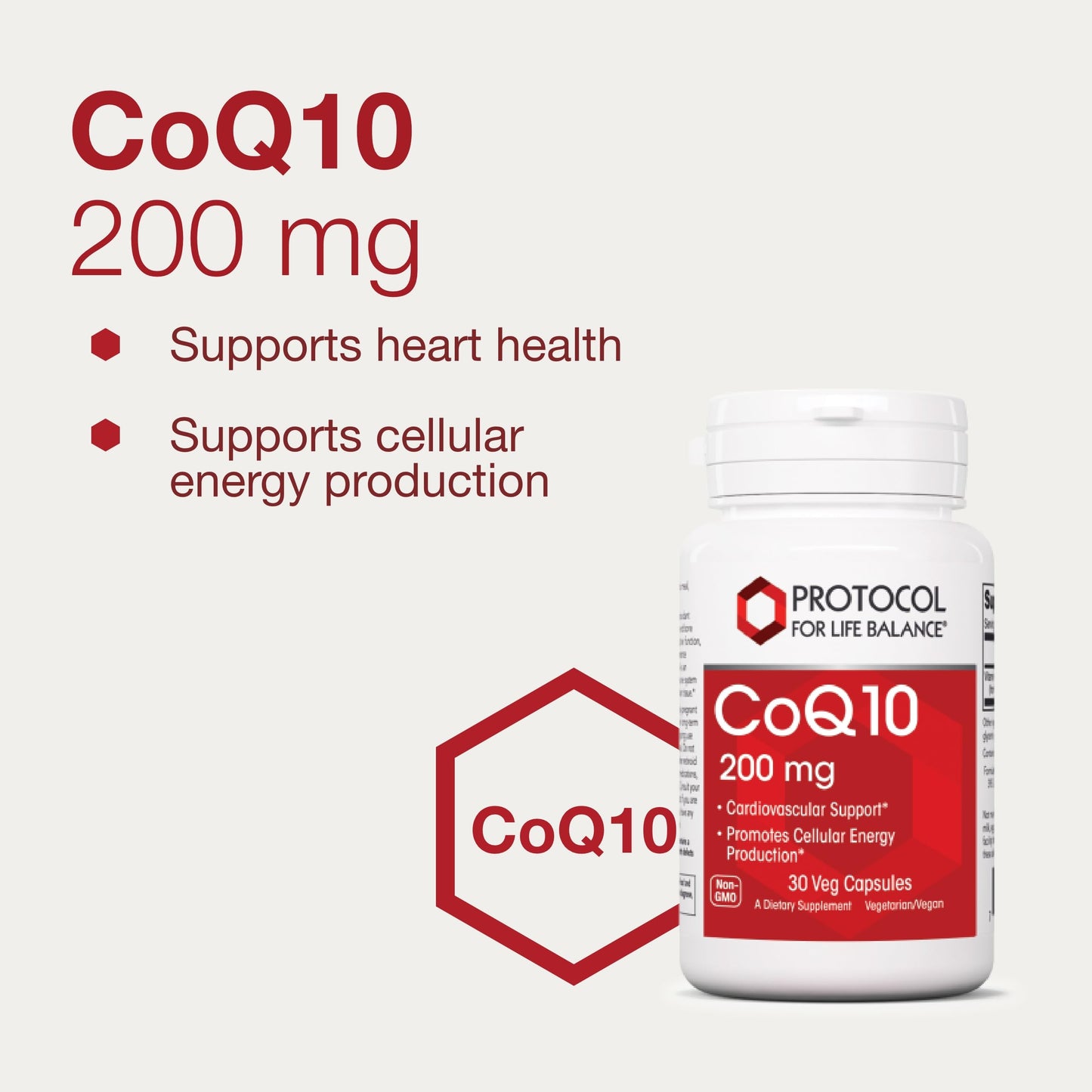 Protocol for Life Balance CoQ10 200 mg Capsules, 30 Count