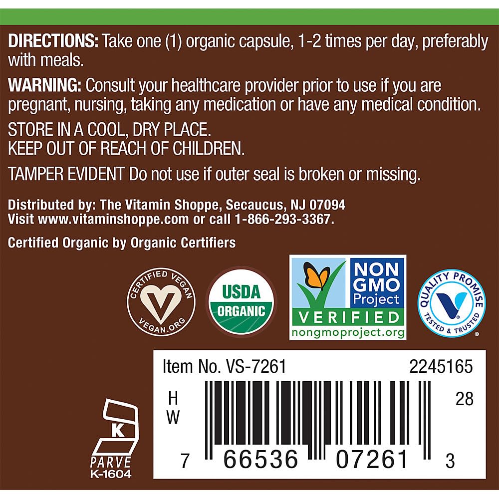 plnt Organic Ginger for Digestive Health Support 500 MG Capsules 90 Count