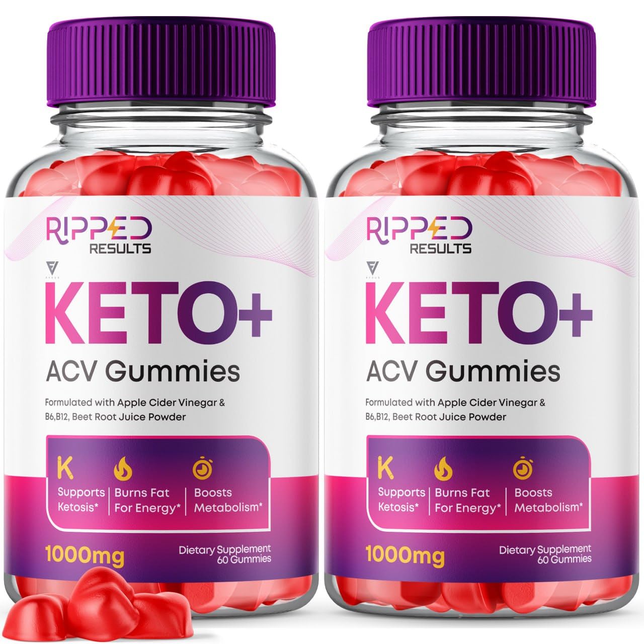 Fyvus Ripped Results Keto ACV Gummies, 120 Gummies