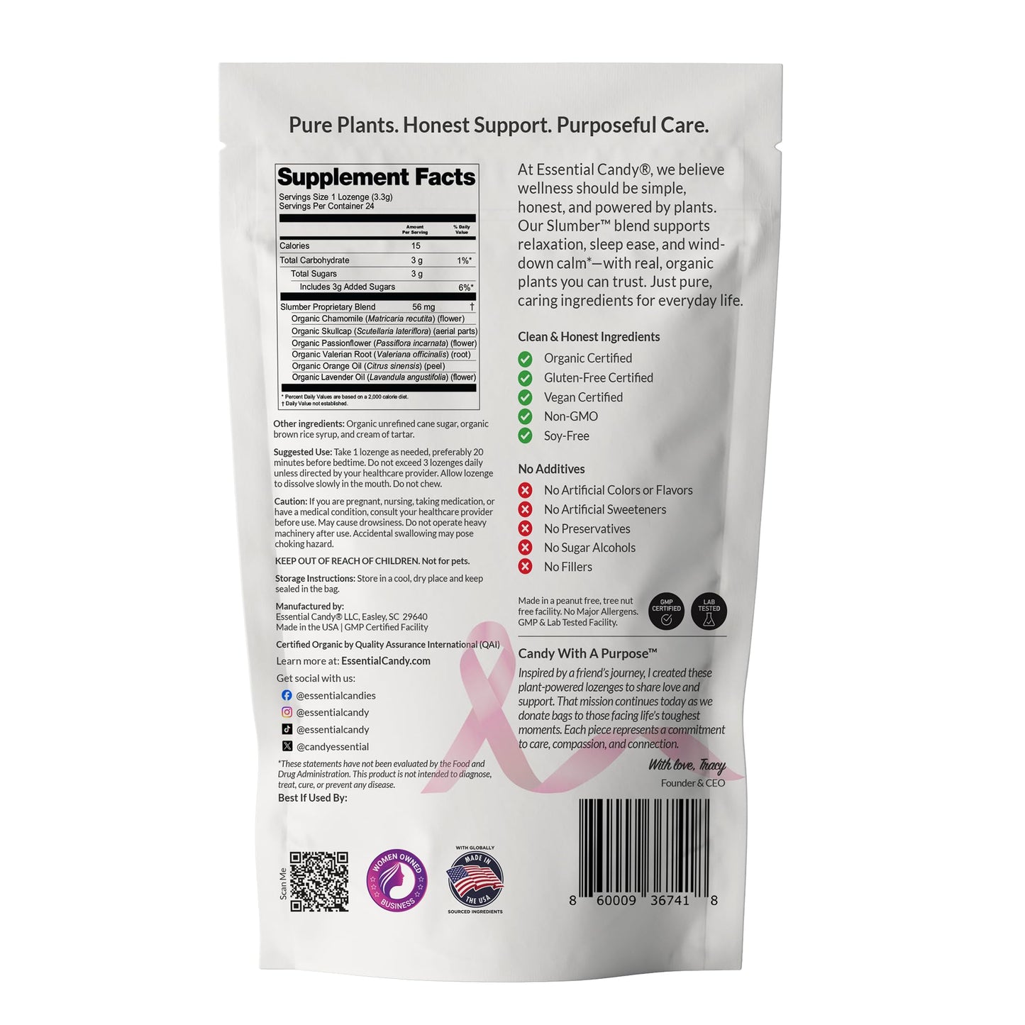 Essential Candy Slumber Blend Organic Lozenges 24 Count