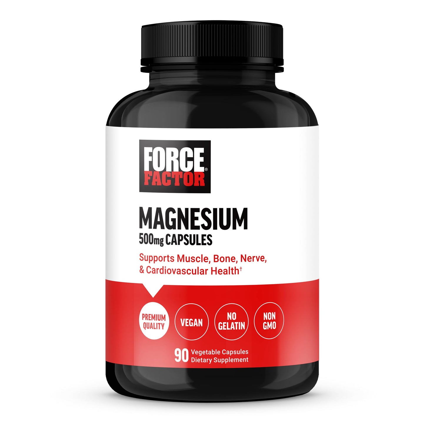 Force Factor Magnesium Supplement 500mg and L-Theanine Stress Relief Capsules Bundle, 150 Capsules