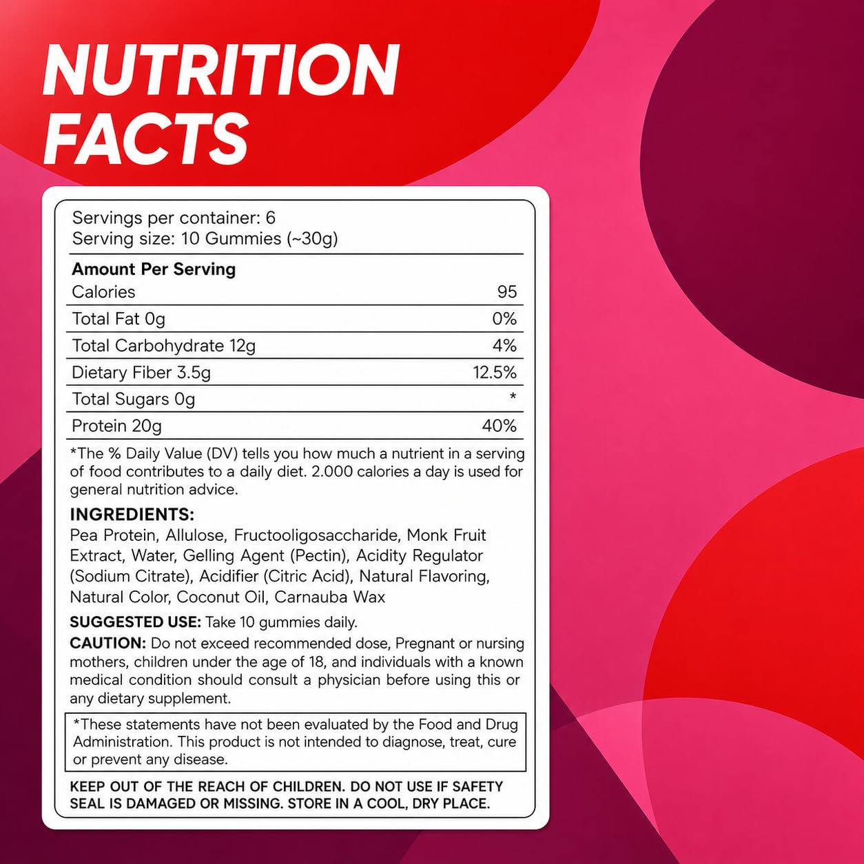 Nitidissima OAKA Protein Gummies 60 Gummies