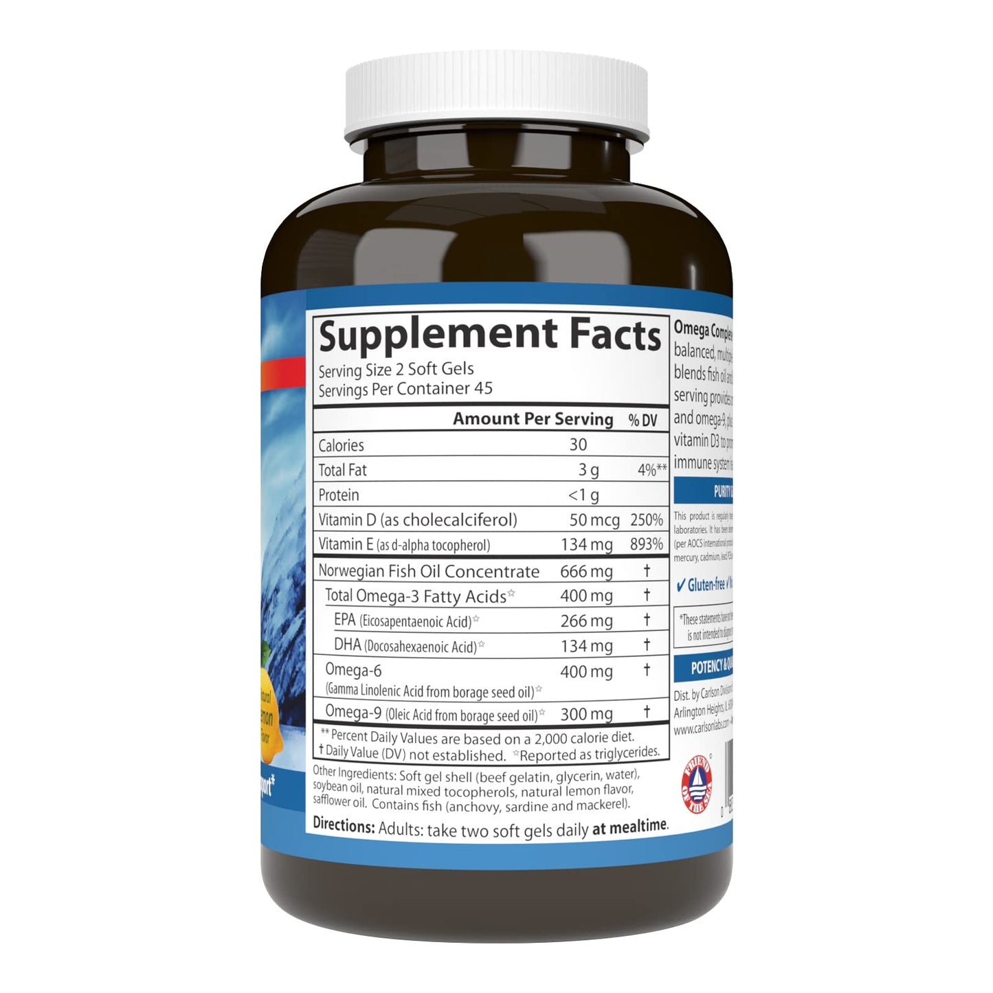 Carlson Omega Complete Gems Softgels 90