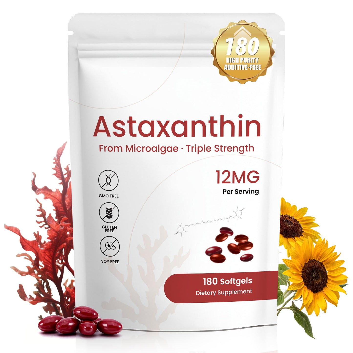 BOSNETHUINH Astaxanthin Supplements Softgels 180