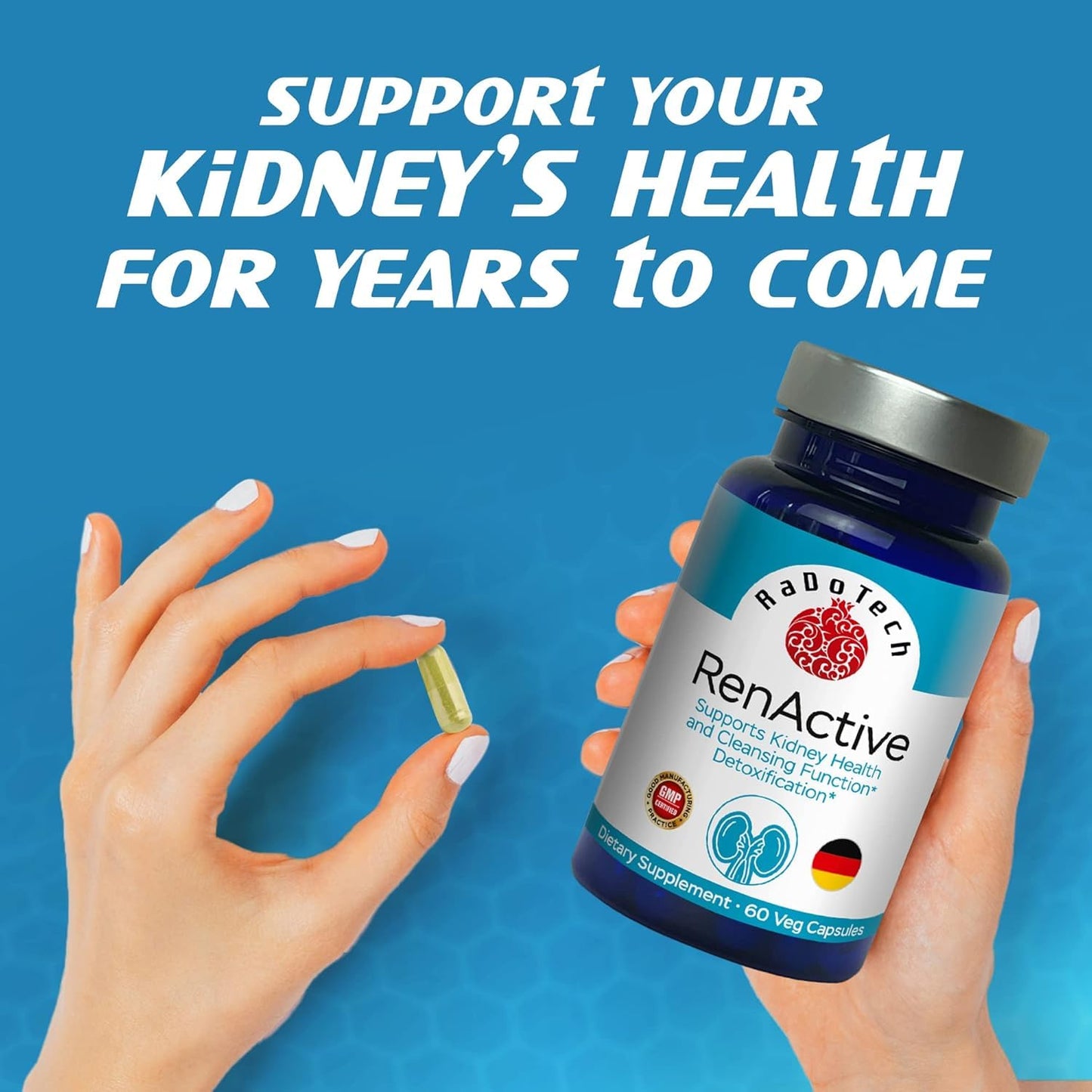RaDoTech RenActive Kidney Detox Cleanse Capsules 180 Count