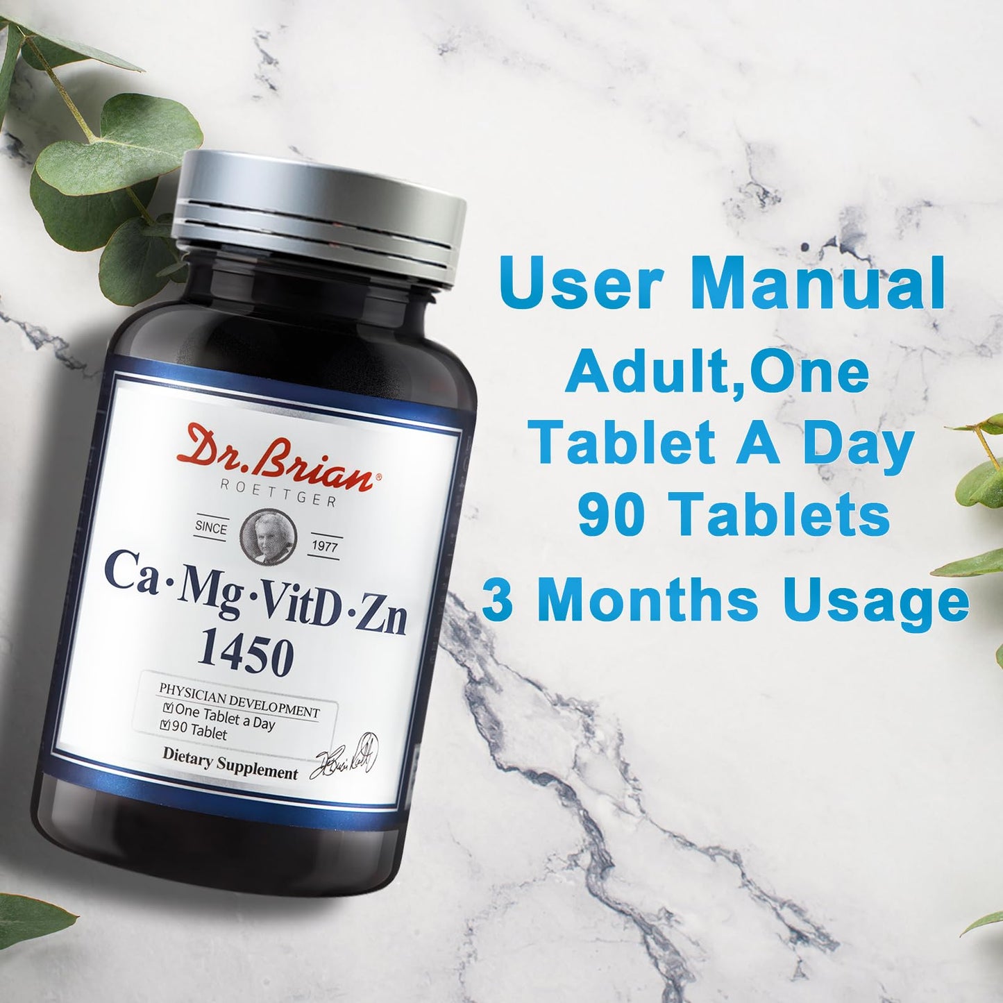 Dr. Brian Roettger Calcium Magnesium Zinc with Vitamin D3 90 Tablets