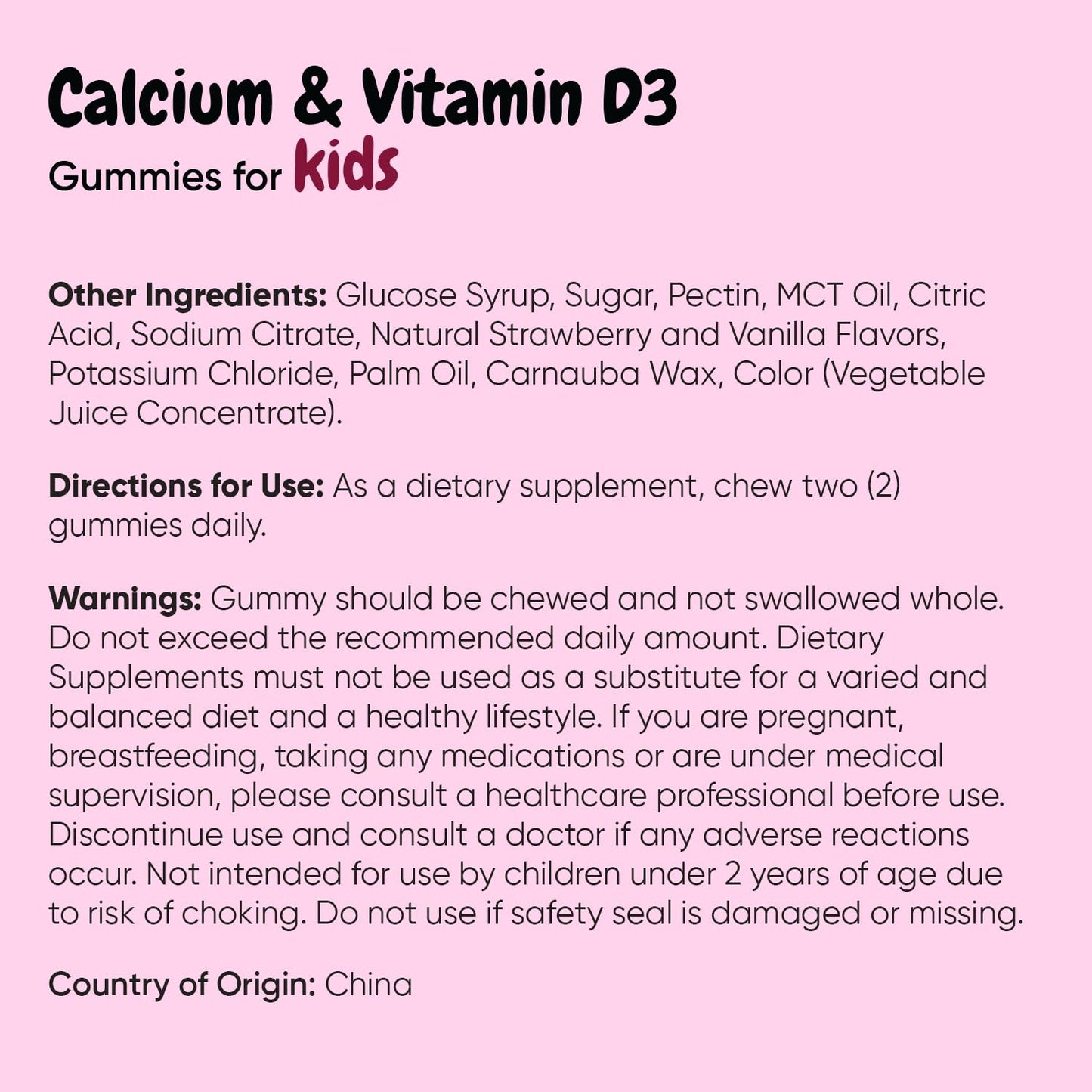 maxmedix Kids Calcium with Vitamin D3 Gummies, 90 Count