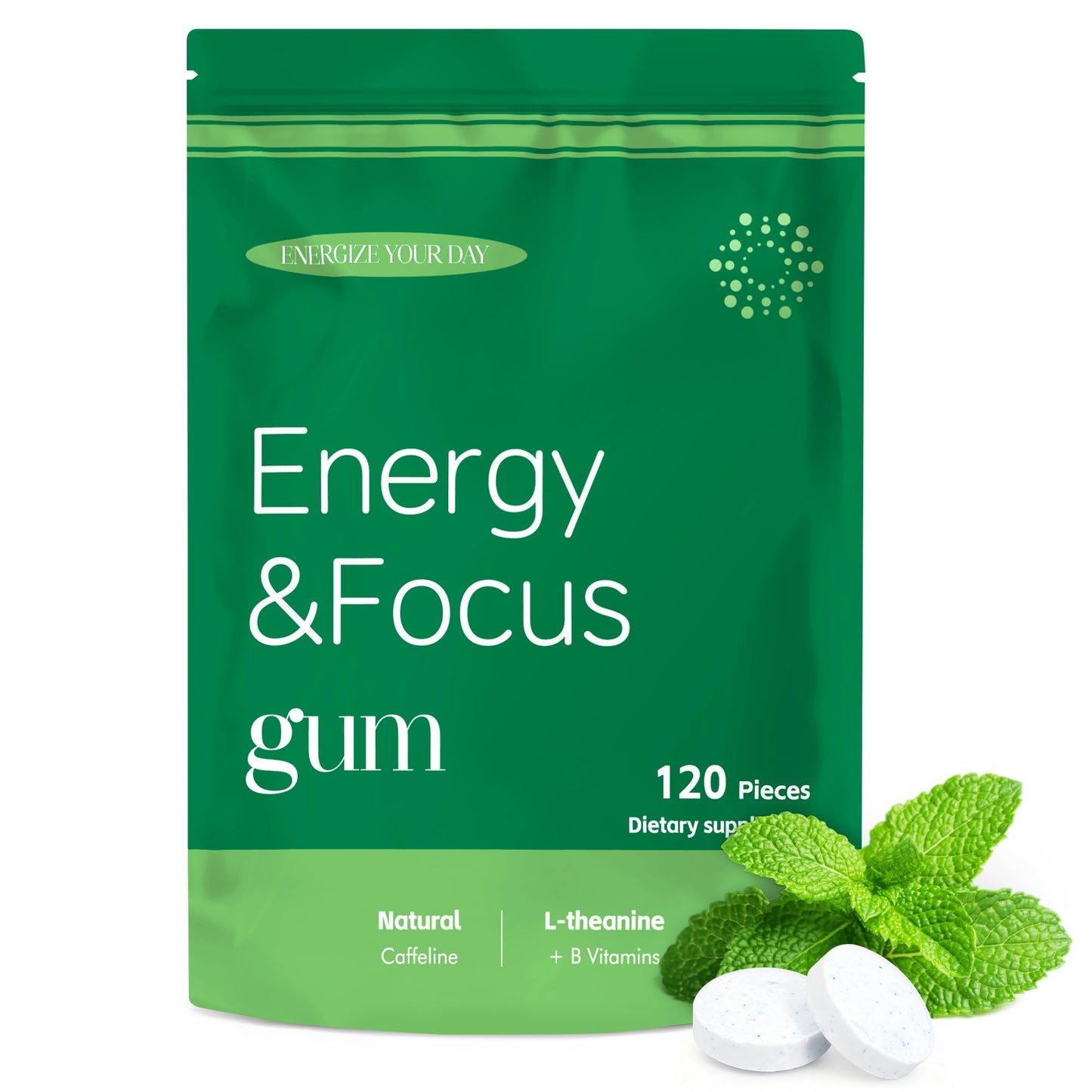 Crobirware Energy & Focus Sugar Spearmint, 120 Chews