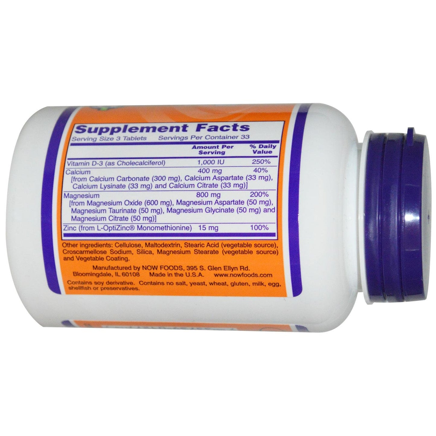 NOW Foods Magnesium & Calcium 1:2 Ratio 100 Tablets