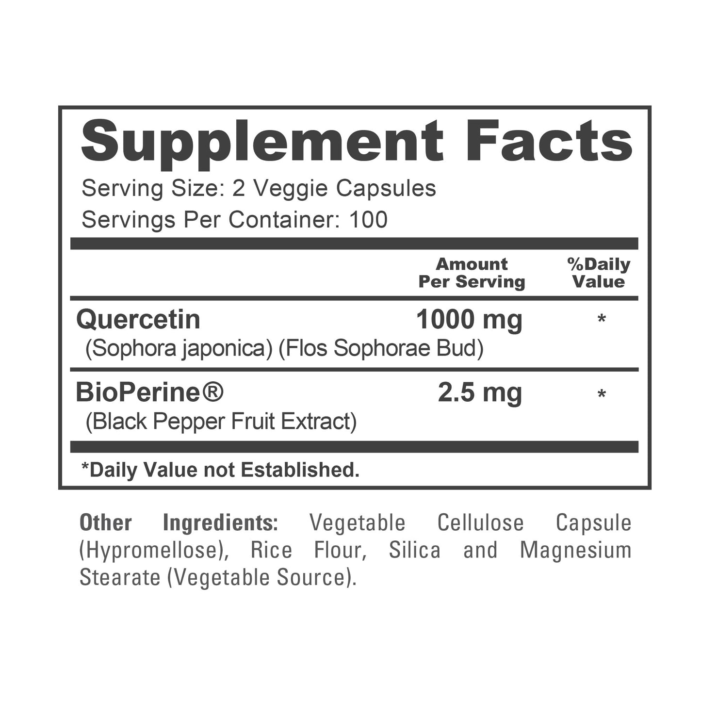 NusaPure Quercetin 200 Veg Capsules
