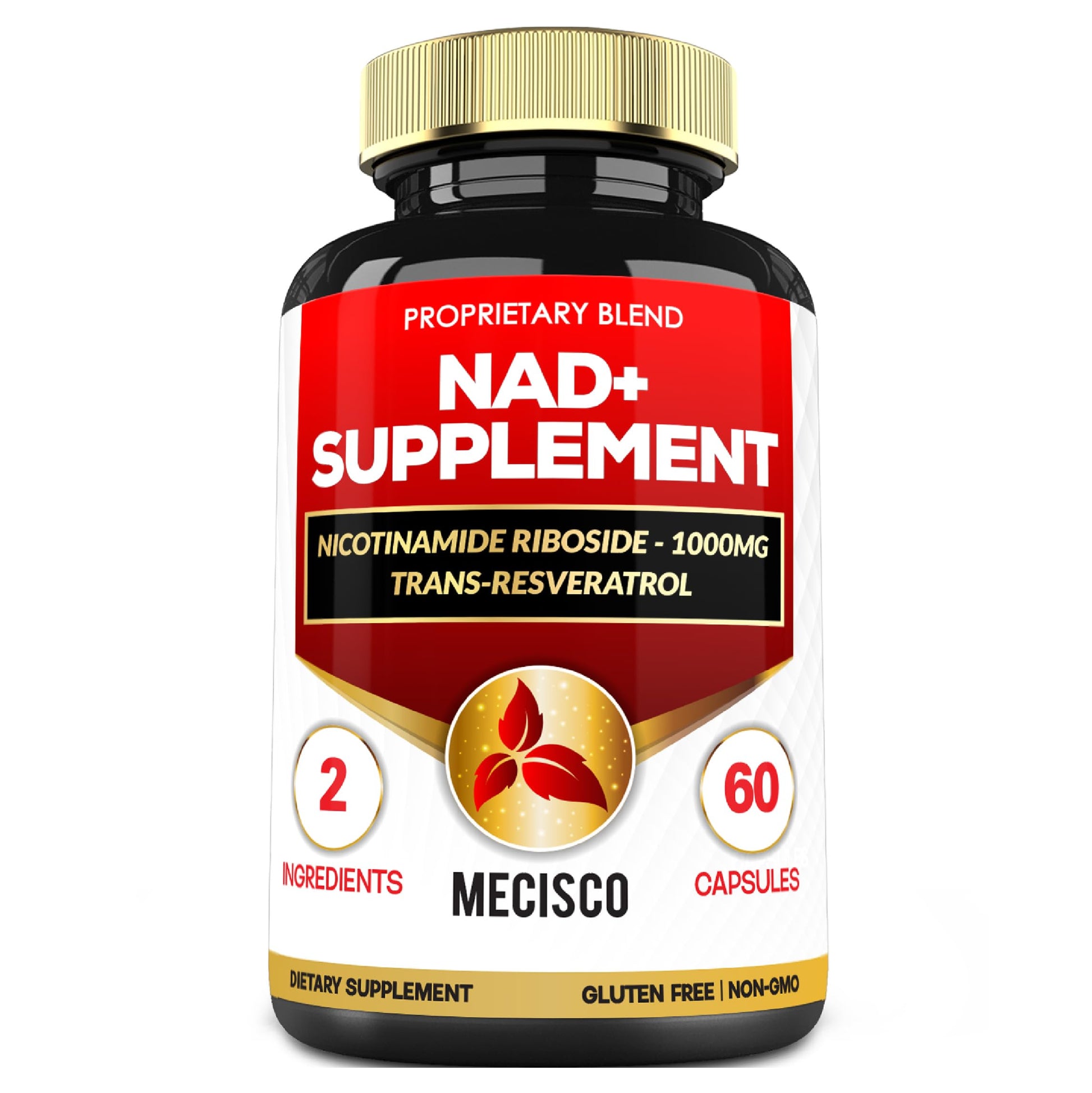 Mecisco 2in1 Supplement with Nicotinamide Riboside & Resveratrol Capsule 60 Count