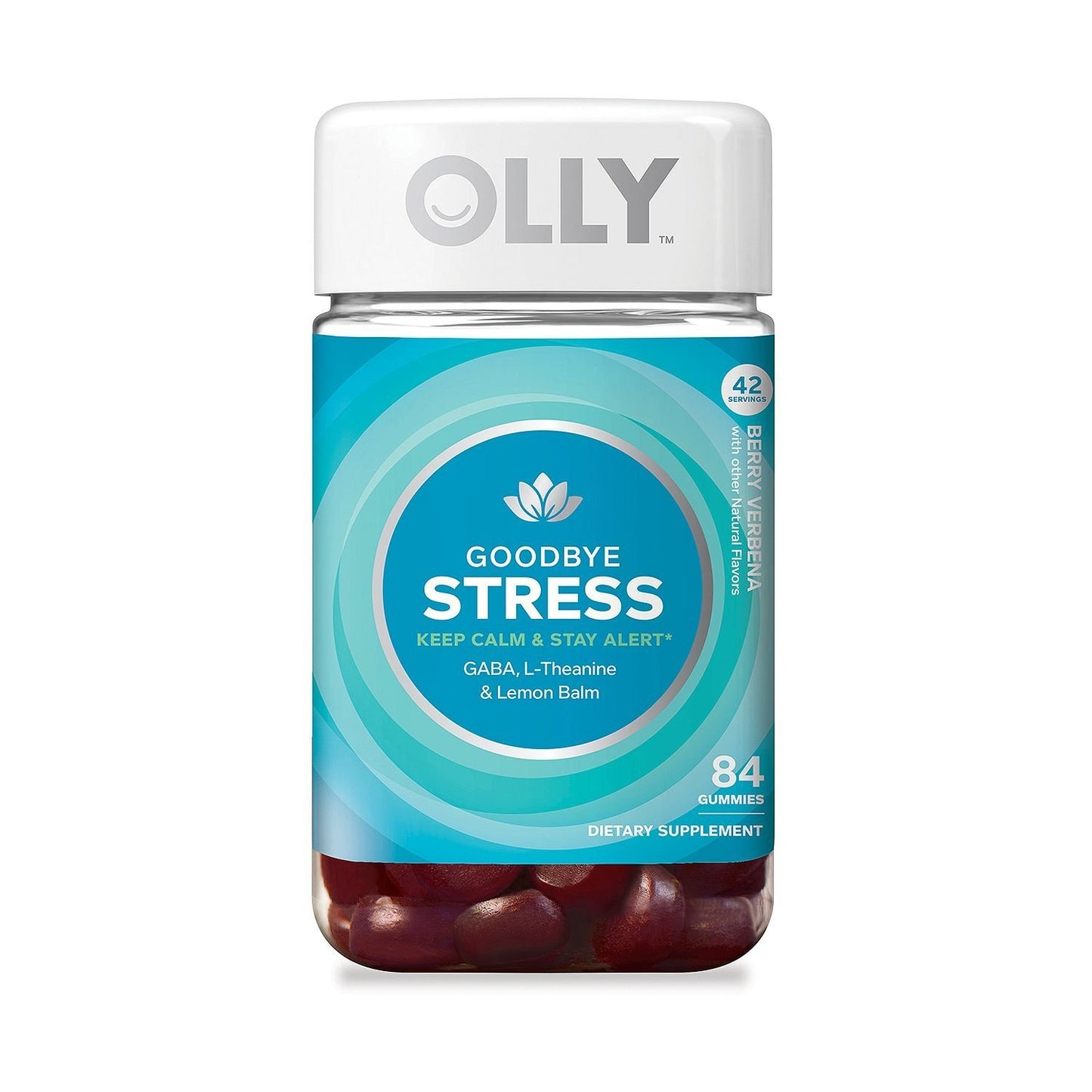 OLLY Goodbye Stress Gummy Berry Verbena 84 Count