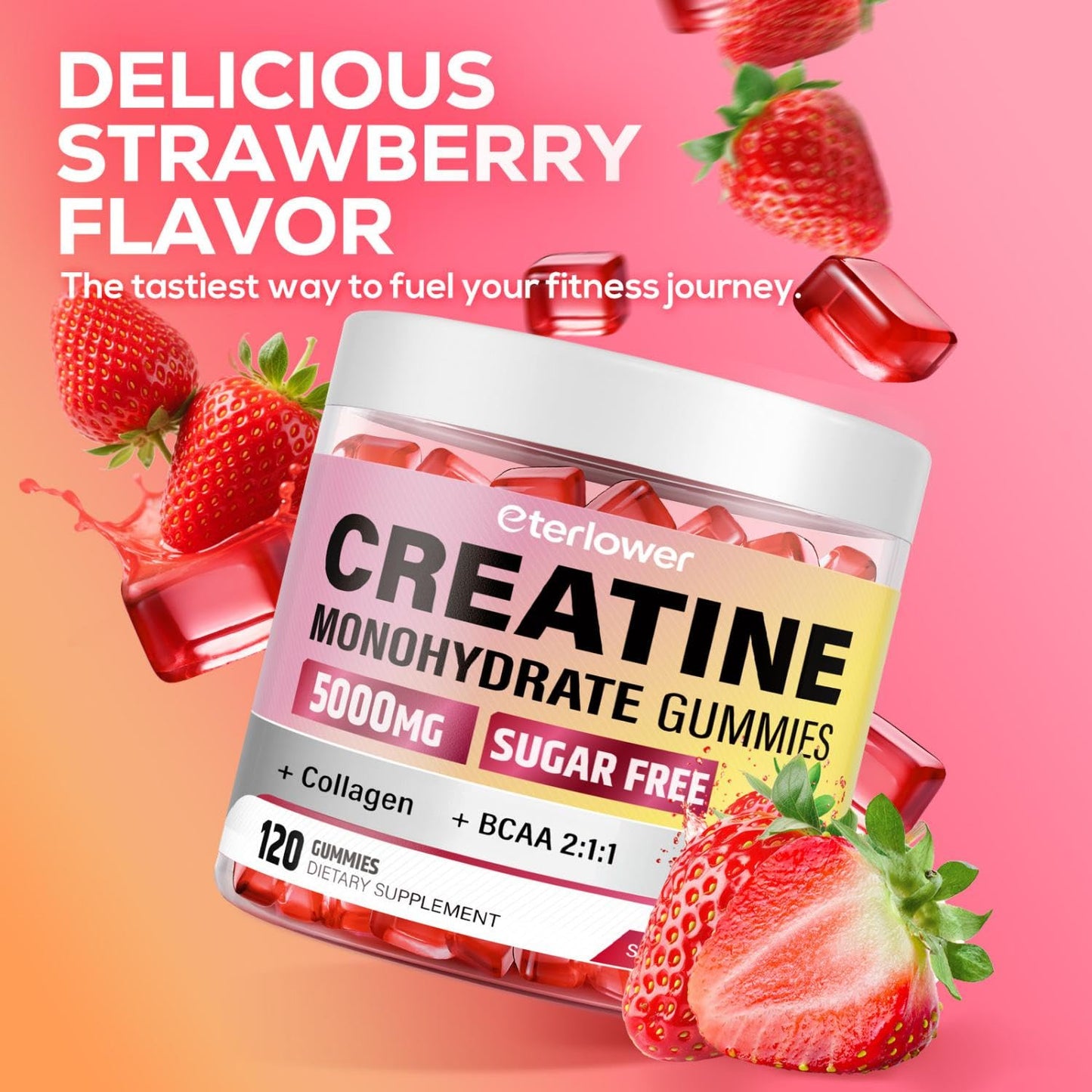 eterlower Creatine Monohydrate Gummies 100 Count