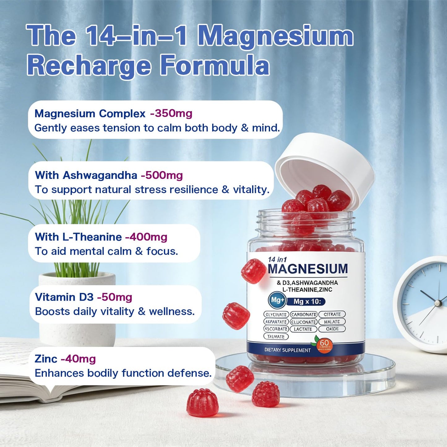 SERSANVE Magnesium Deep Calmly Complex Gummies 90 Count