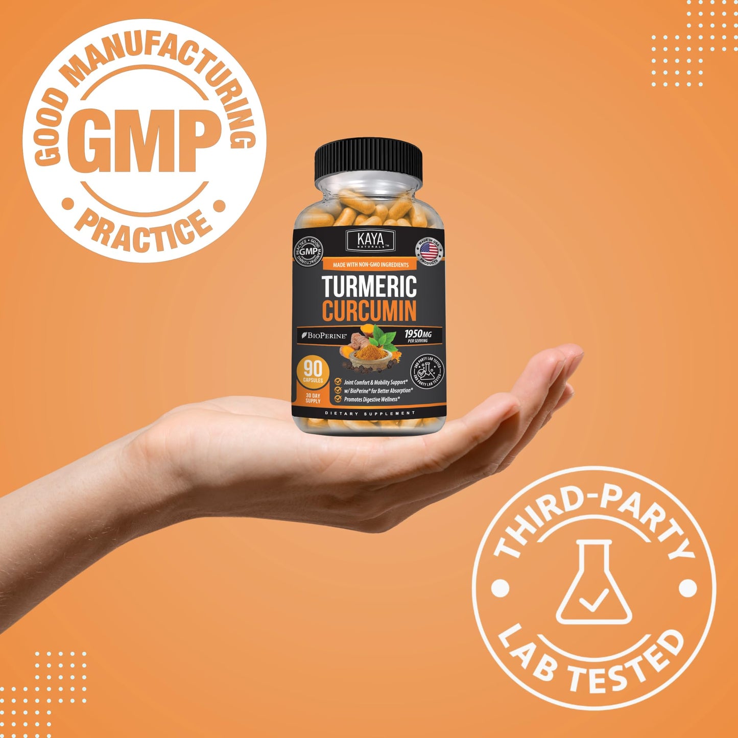 Kaya Naturals Turmeric Platinum 90 Capsules