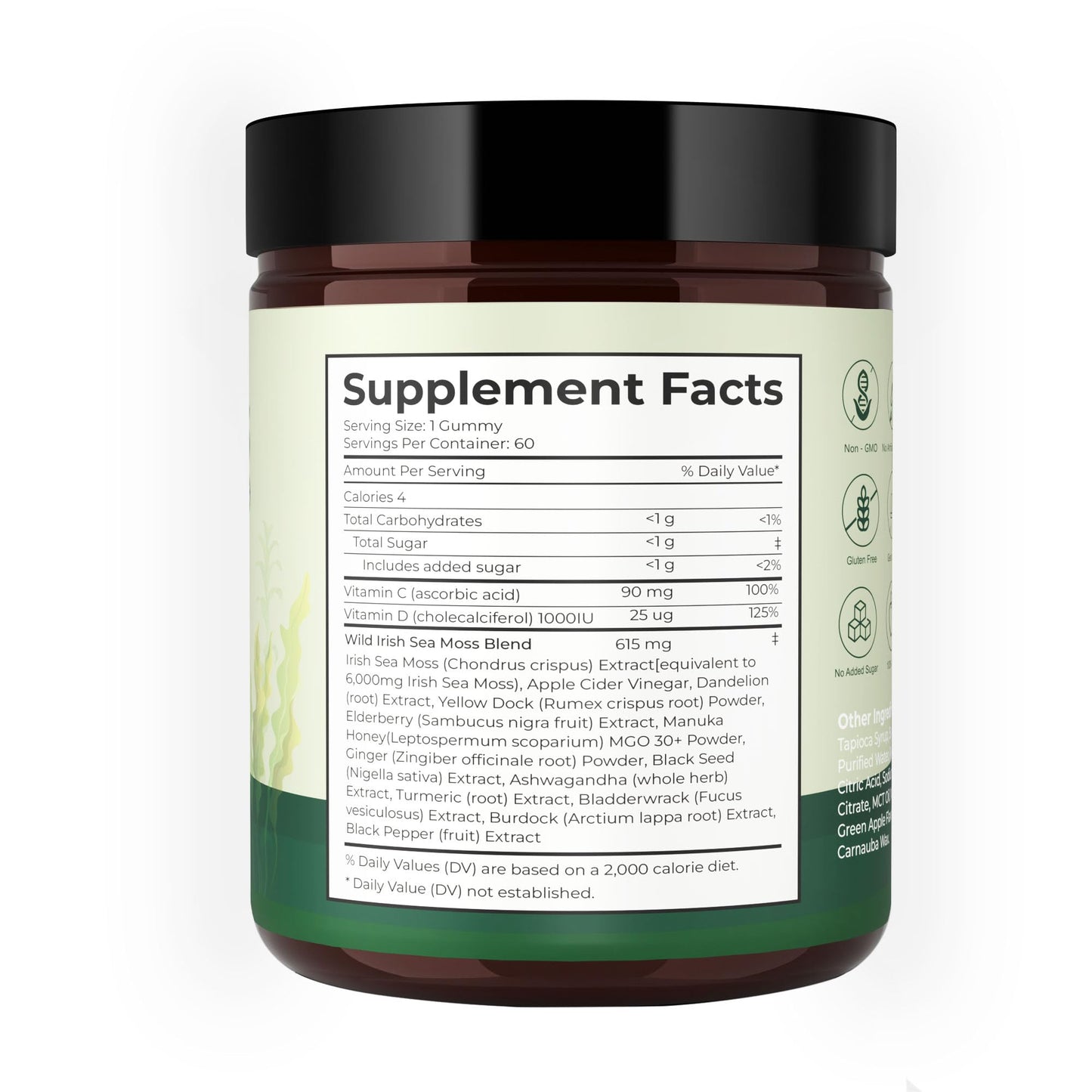 Buporai Sea Moss Gummies 60 Count