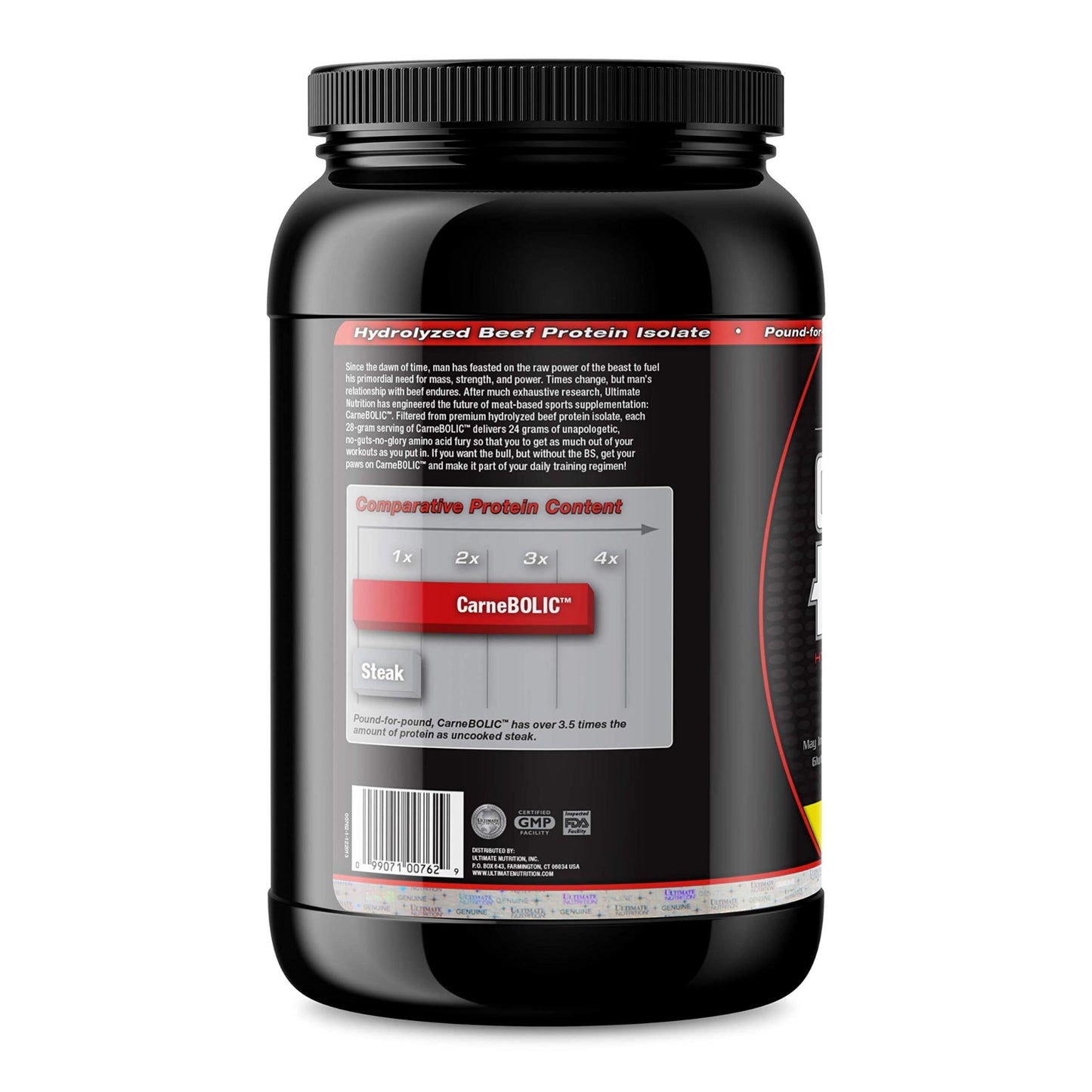 Ultimate Nutrition Lactose Free Beef Protein Isolate Powder Lemonade Flavor, 30 Servings