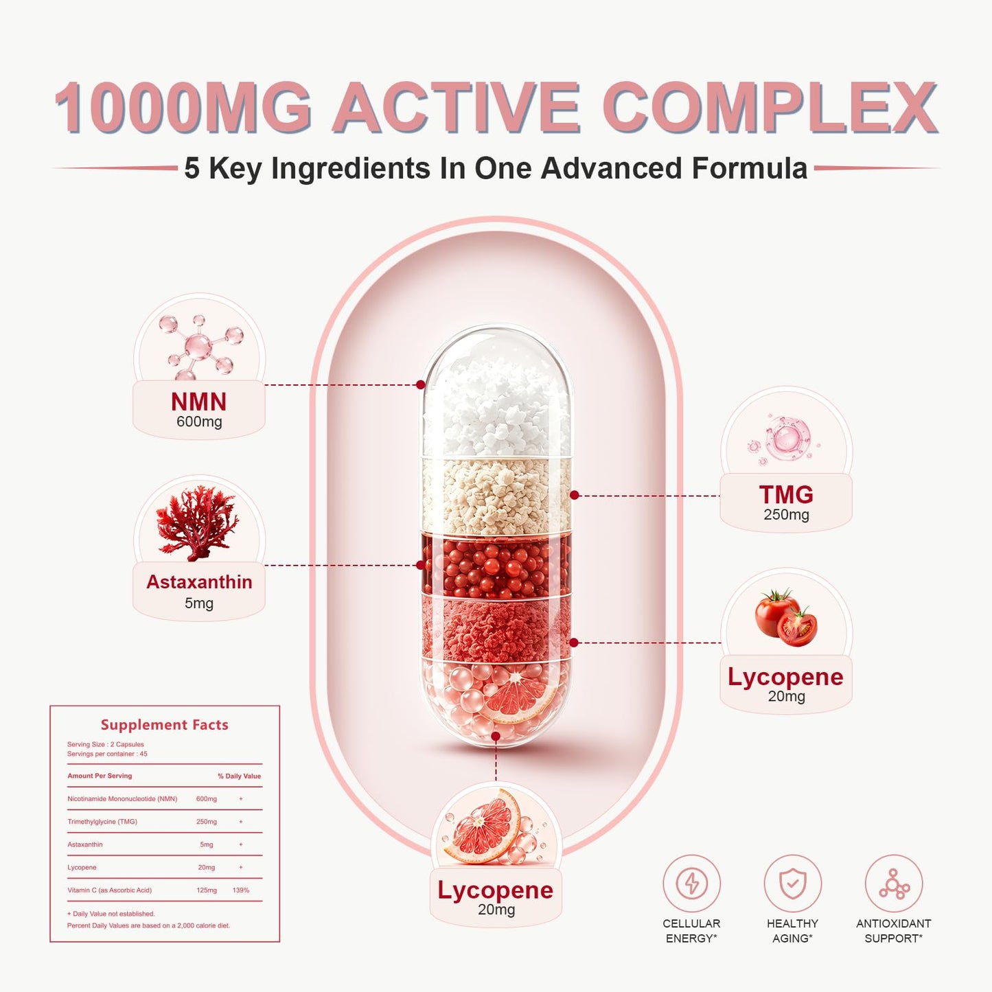 Leafgush NMN Supplement Capsule 120 Count