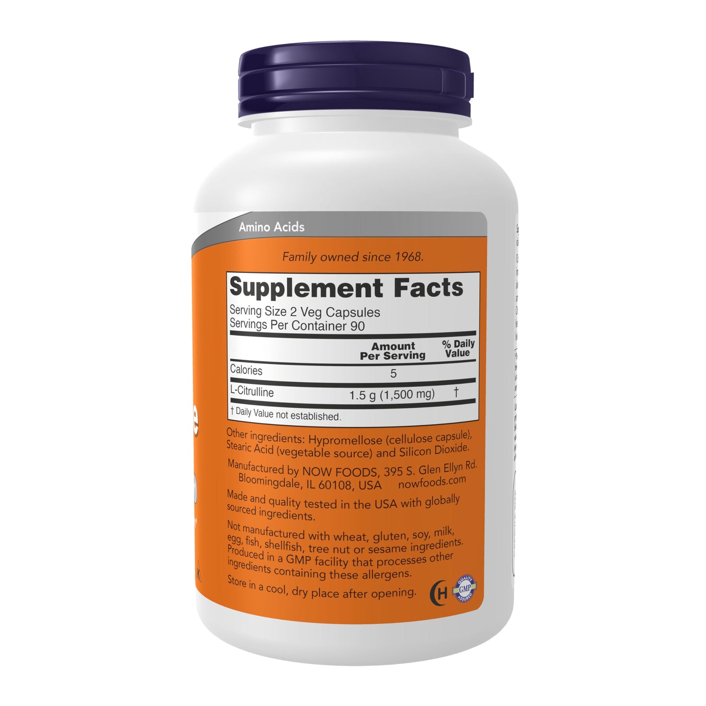 NOW Foods L-Citrulline 750 mg Capsule, 180 Veg Capsules