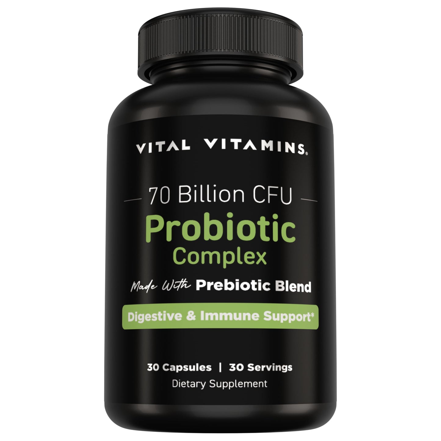 Vital Vitamins Probiotic Complex, 70 Billion CFU for Men & Women Capsule 30 Count