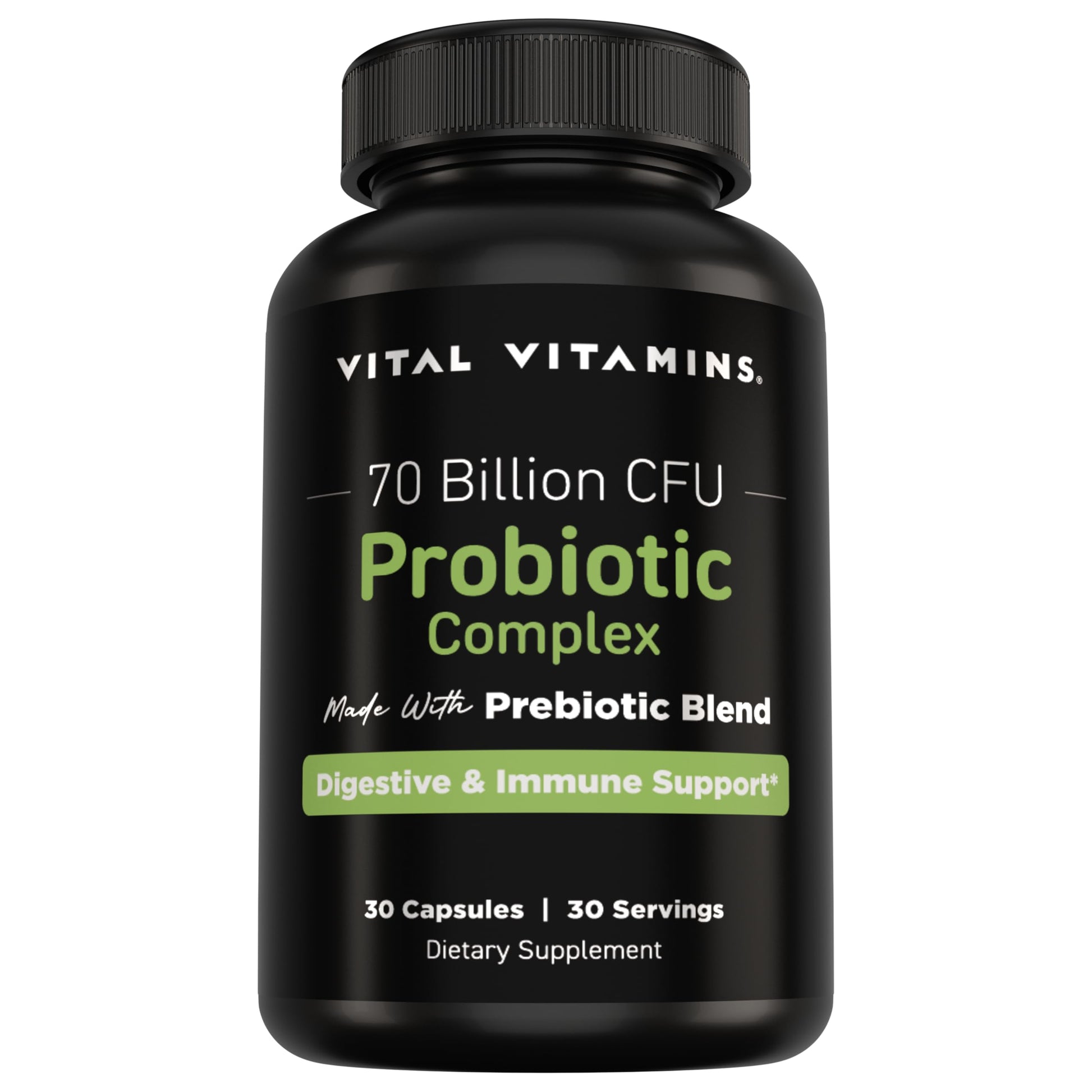 Vital Vitamins Probiotic Complex, 70 Billion CFU for Men & Women Capsule 30 Count