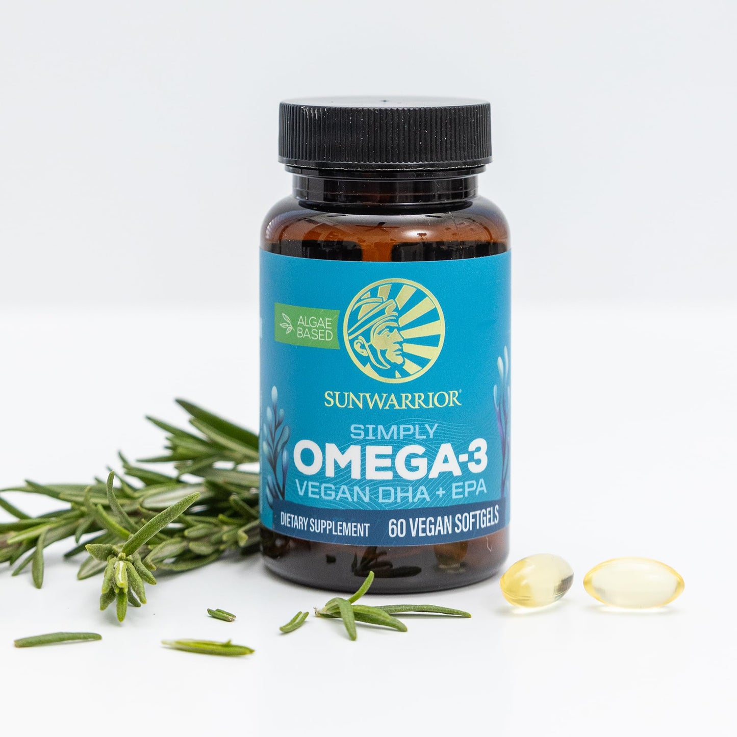 Sunwarrior Vegan Omega-3 Algae Oil Softgels with DHA & EPA 60 Count