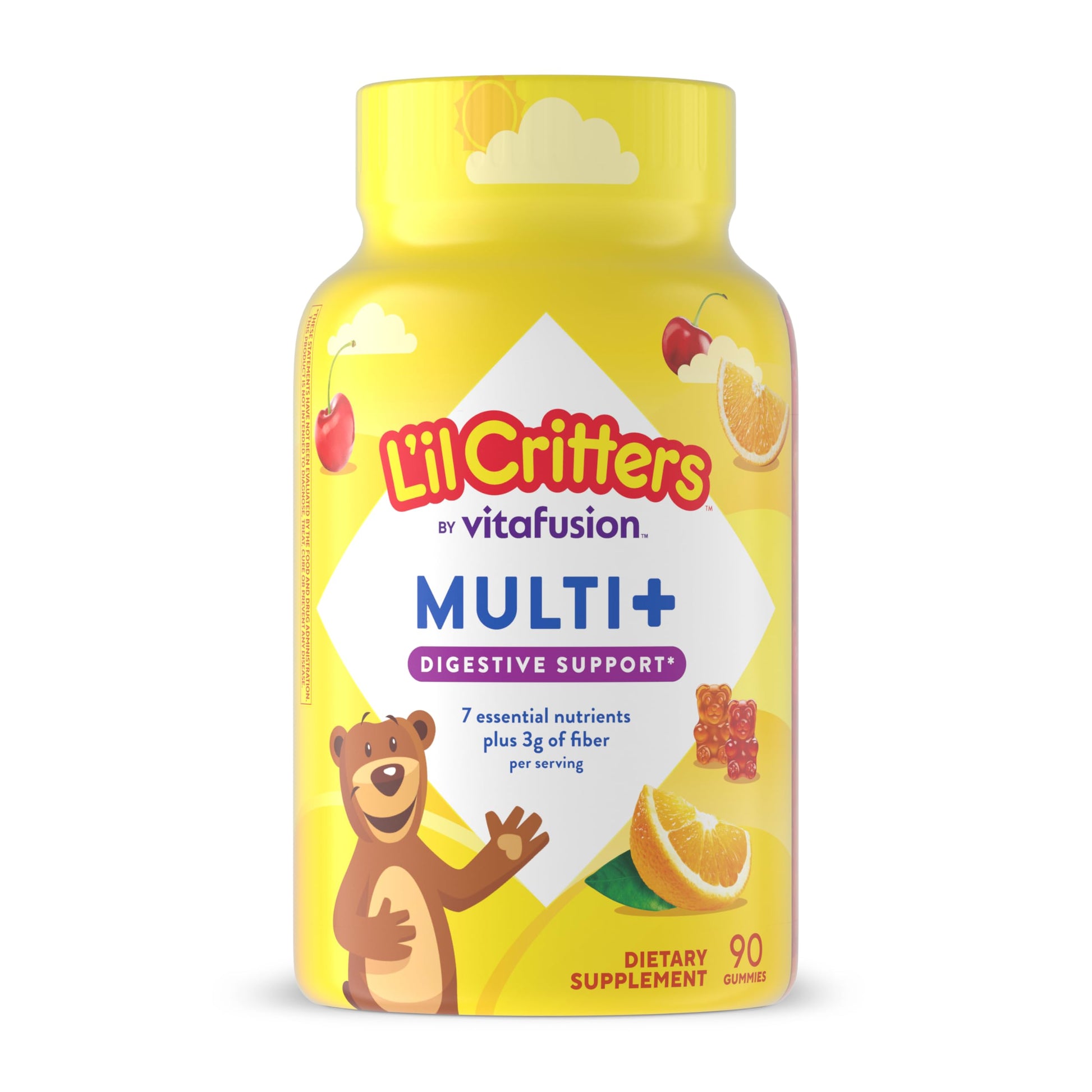 Lil Critters Kids Multi Plus Fiber Gummies, 90 Count