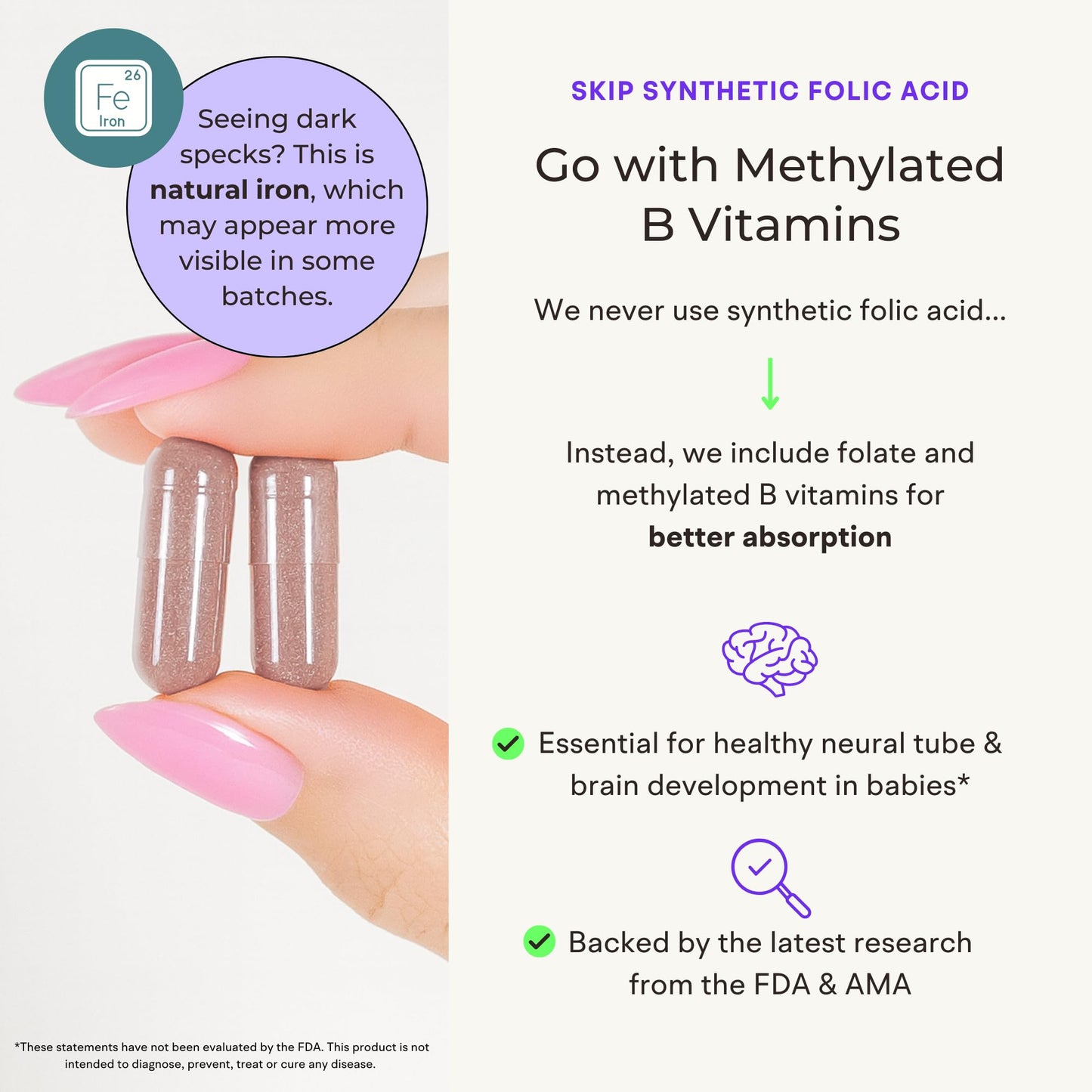 VitaminIQ Whole Food Prenatal Vitamins Capsules 120 Count
