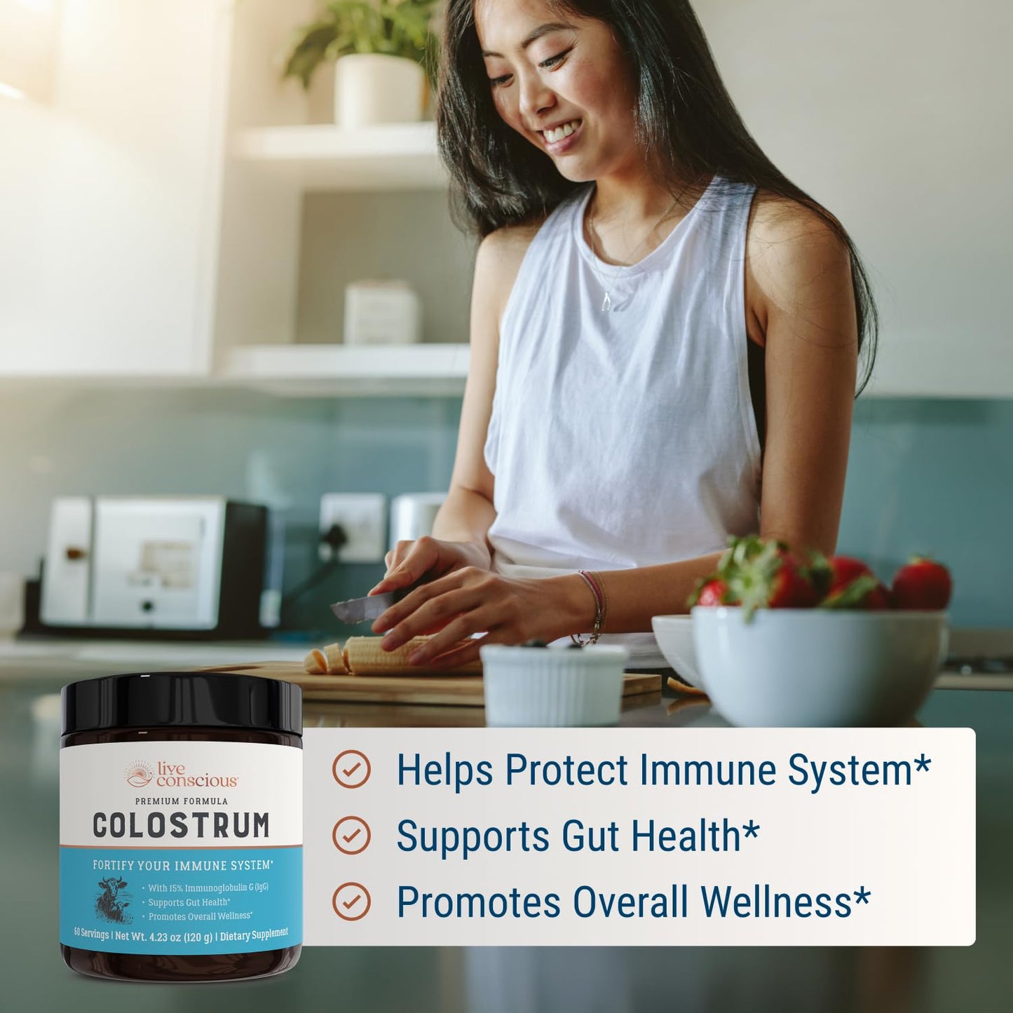Live Conscious Colostrum Powder 4.32 oz