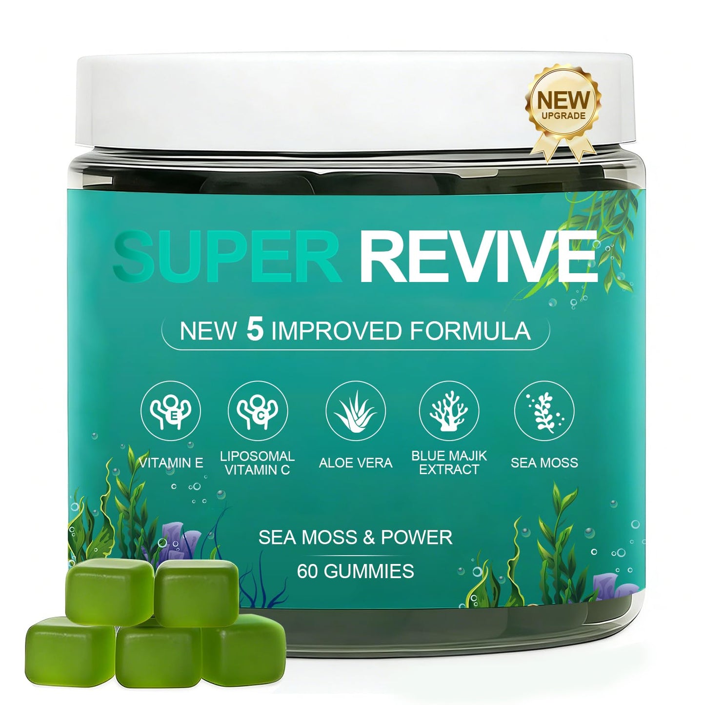 caicieter Super Revive for Hair Loss Gummies, 60 Count