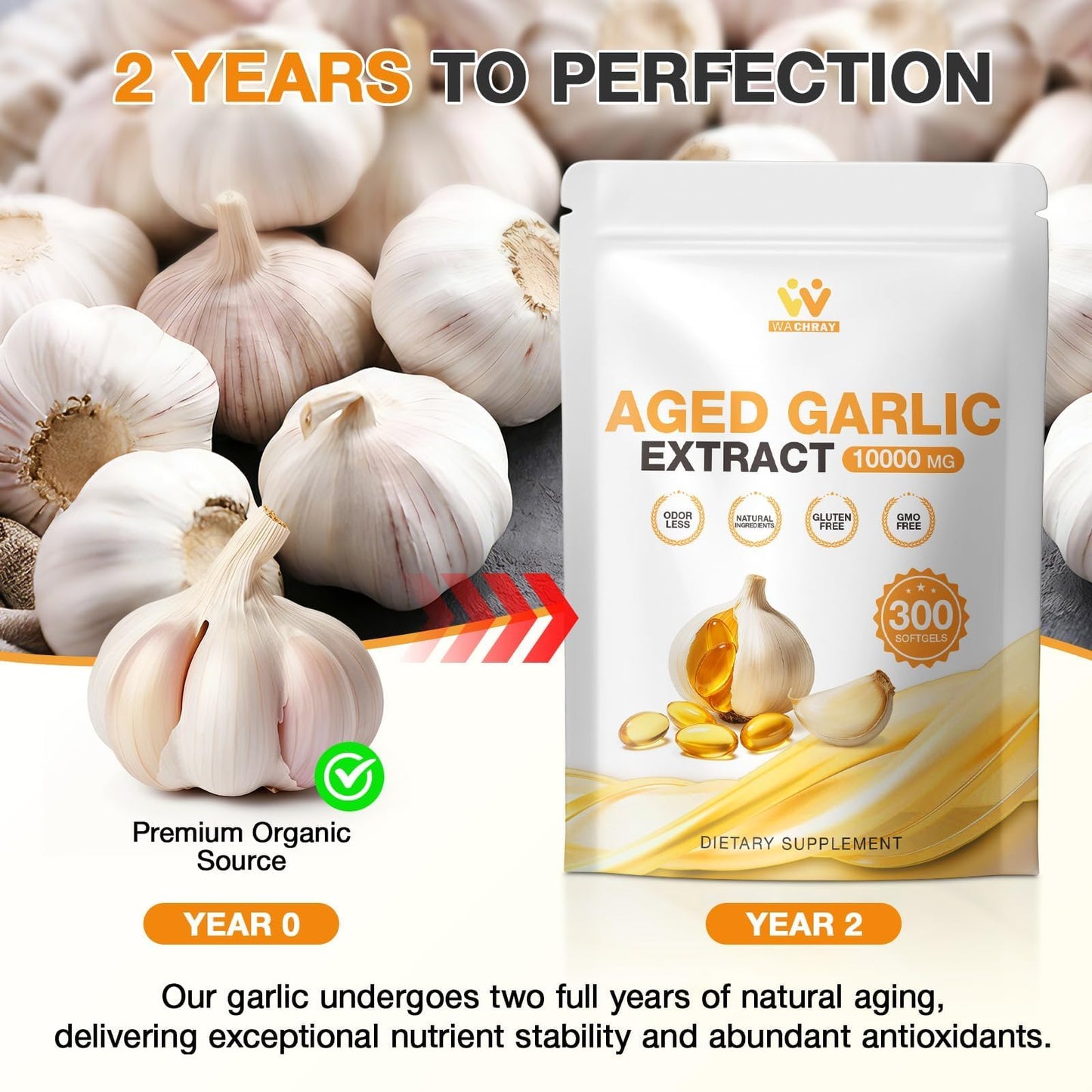 WACHRAY Aged Garlic Extract Softgels 300