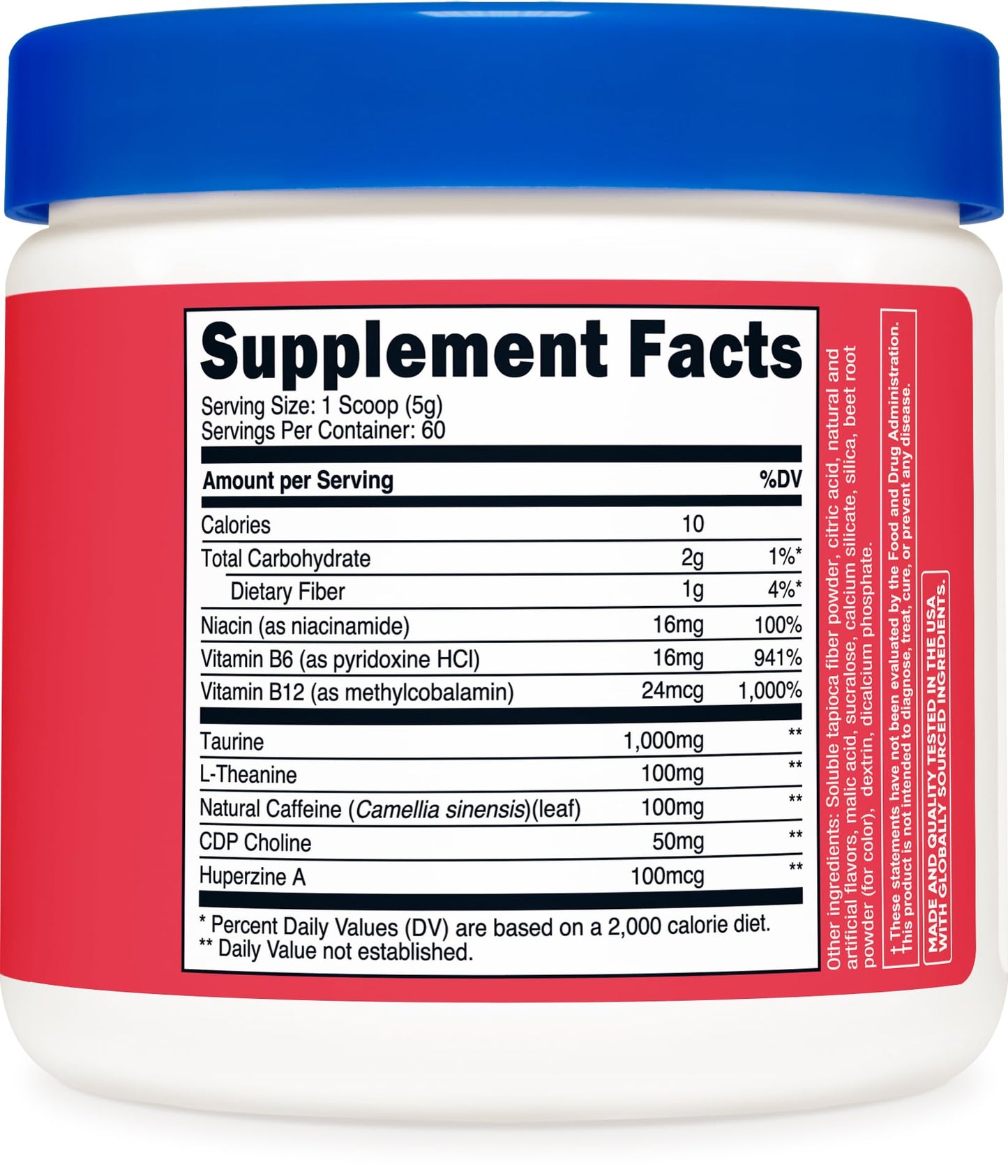 Nutricost Energy Complex Powder 10.7 oz